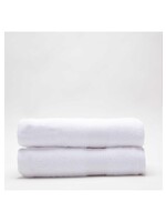 CB Station Set of 2 White Monogrammed Bath Towels - Avery Clark's Registry