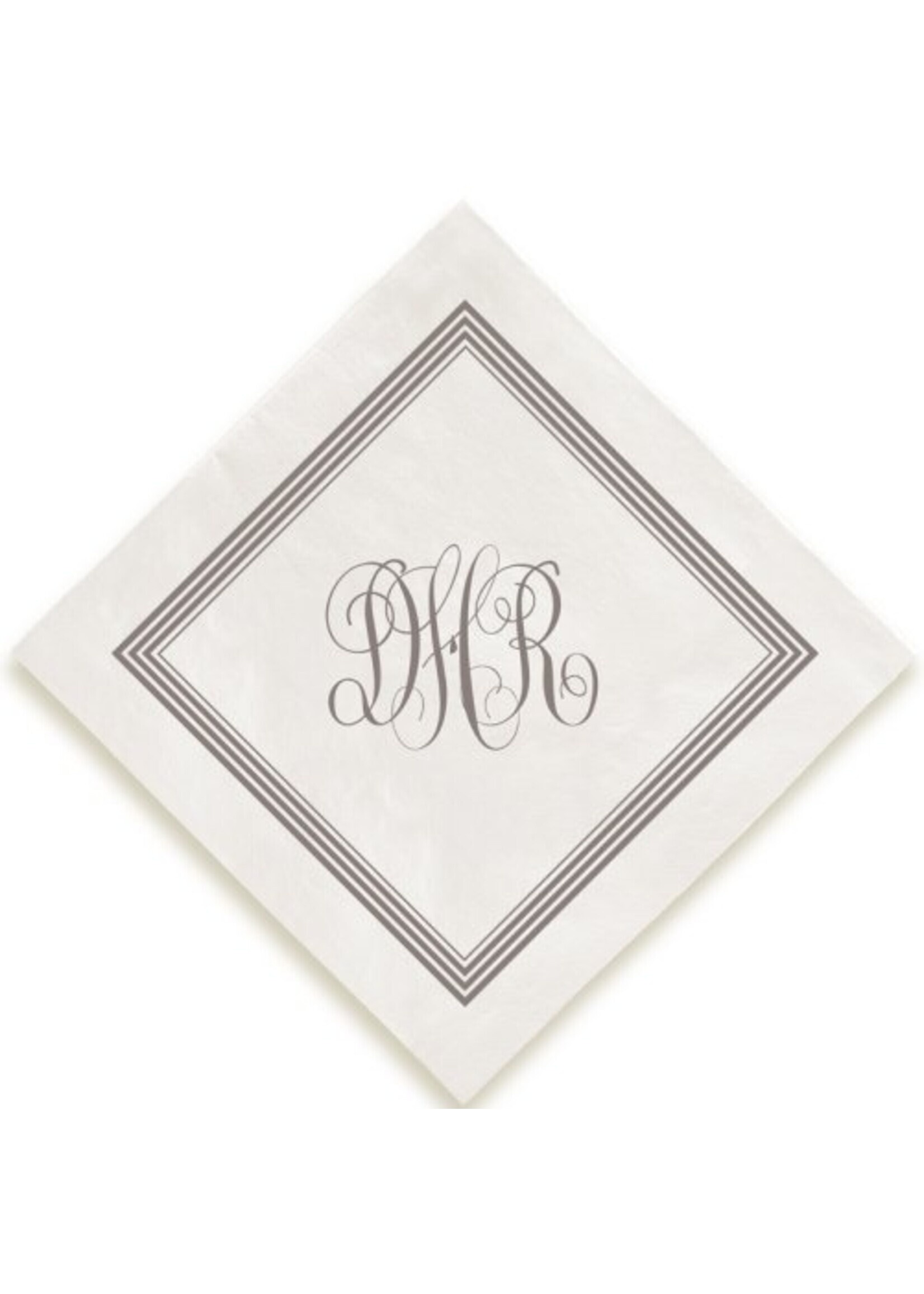 Embossed Graphics Monogram Cocktail Napkins (Set of 100) - Avery Clark's Registry