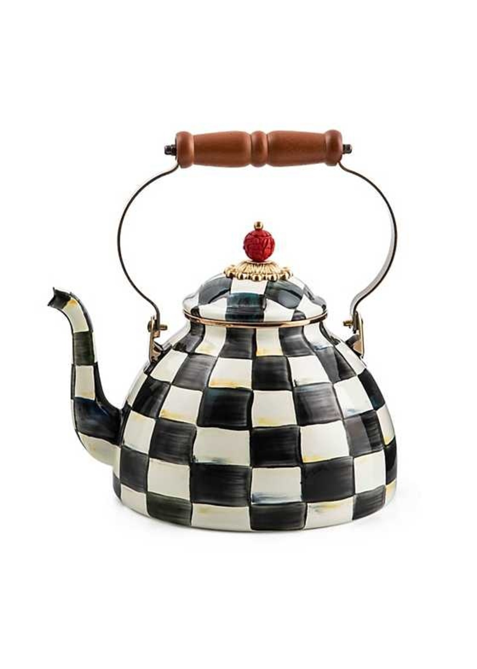 Mackenzie-Childs Courtly Check 3 Quart Tea Kettle
