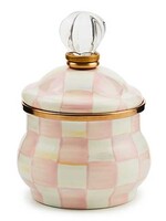 Mackenzie-Childs Rosy Check Lidded Sugar Bowl