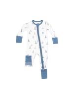 Angel Dear Sailboats Blue 2 Way Zipper Romper