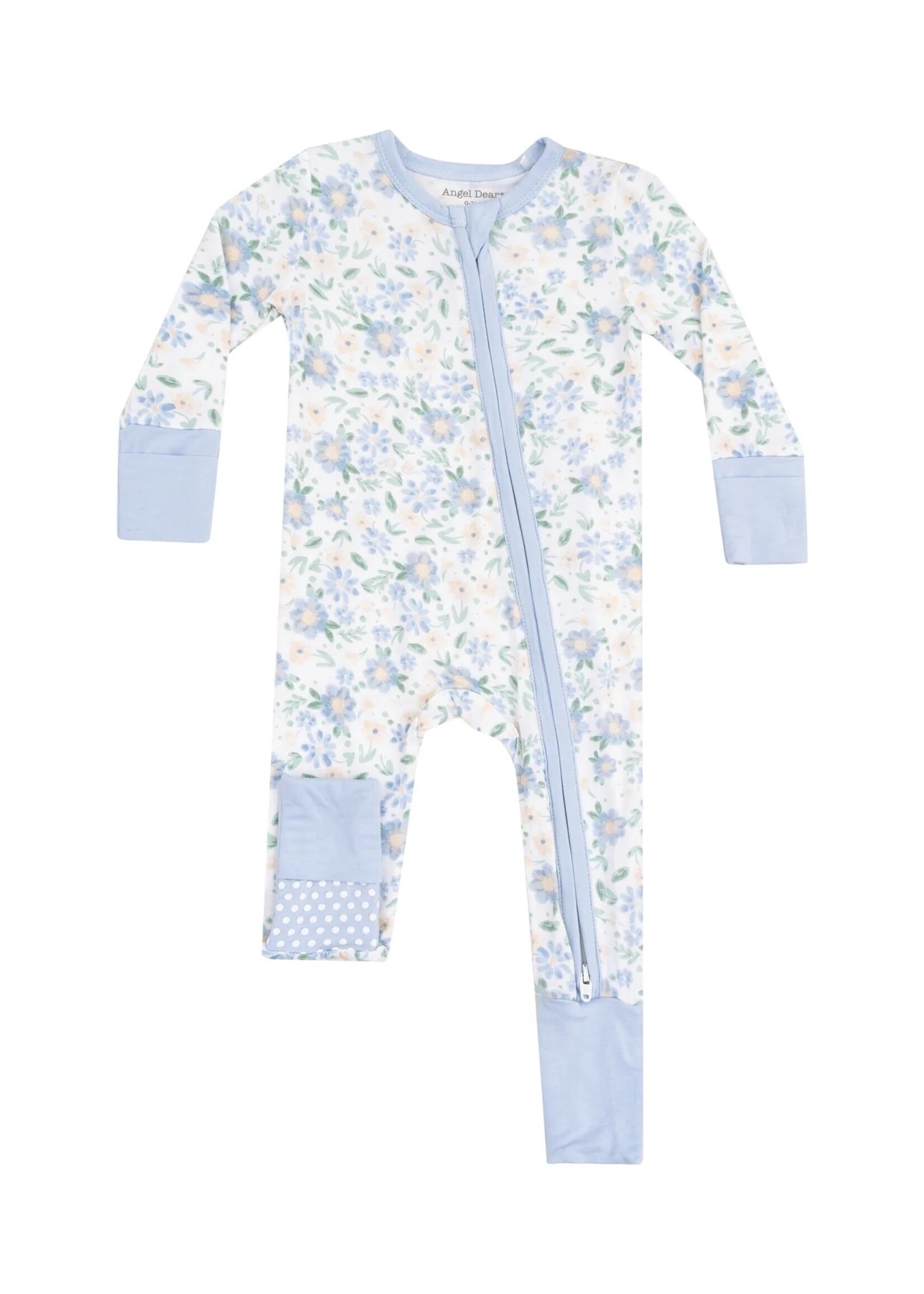 Angel Dear Baby Veronical Floral 2 Way Zipper Romper