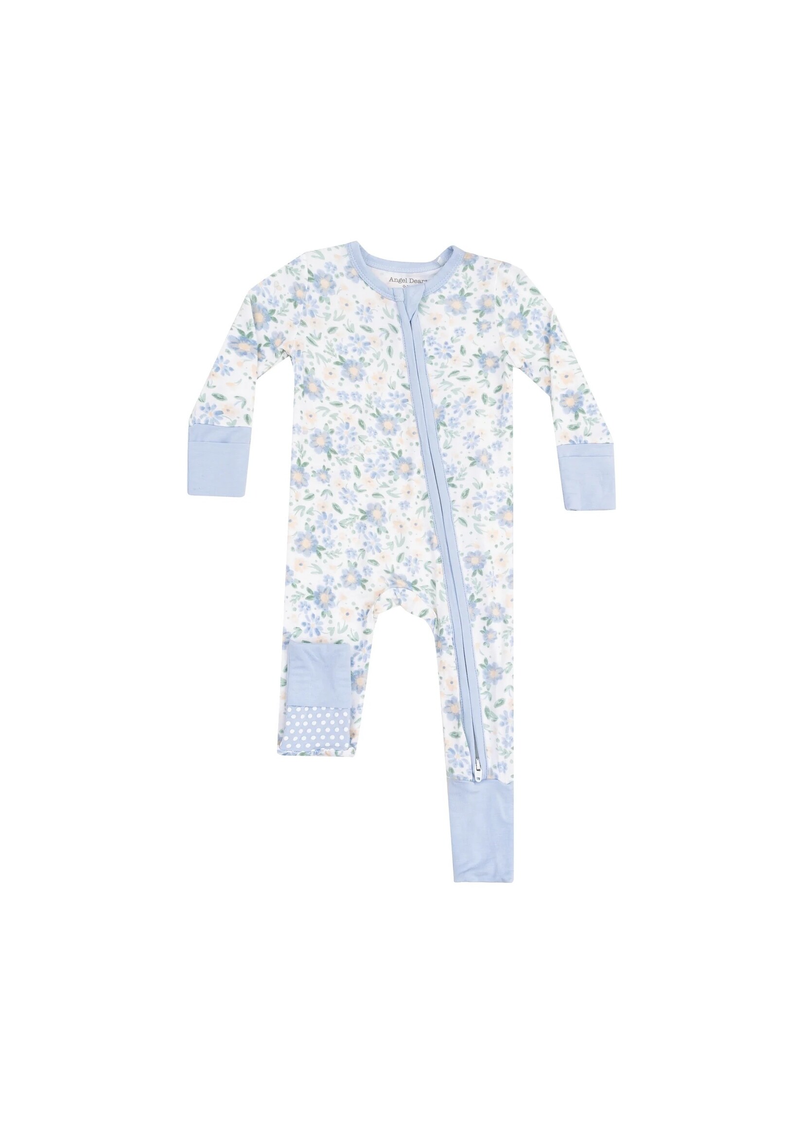 Angel Dear Baby Veronical Floral 2 Way Zipper Romper