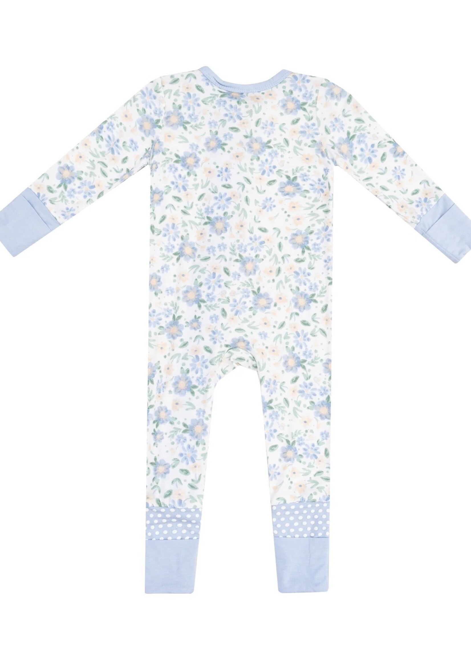 Angel Dear Baby Veronical Floral 2 Way Zipper Romper