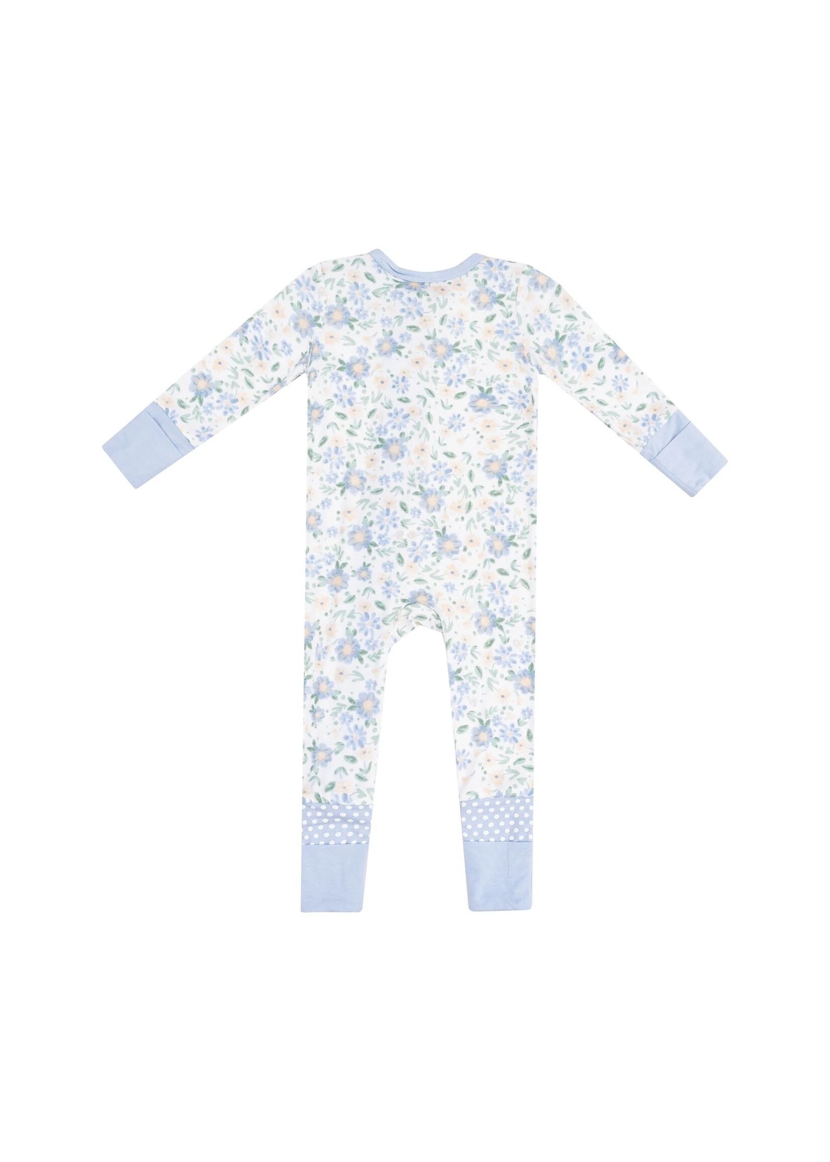 Angel Dear Baby Veronical Floral 2 Way Zipper Romper