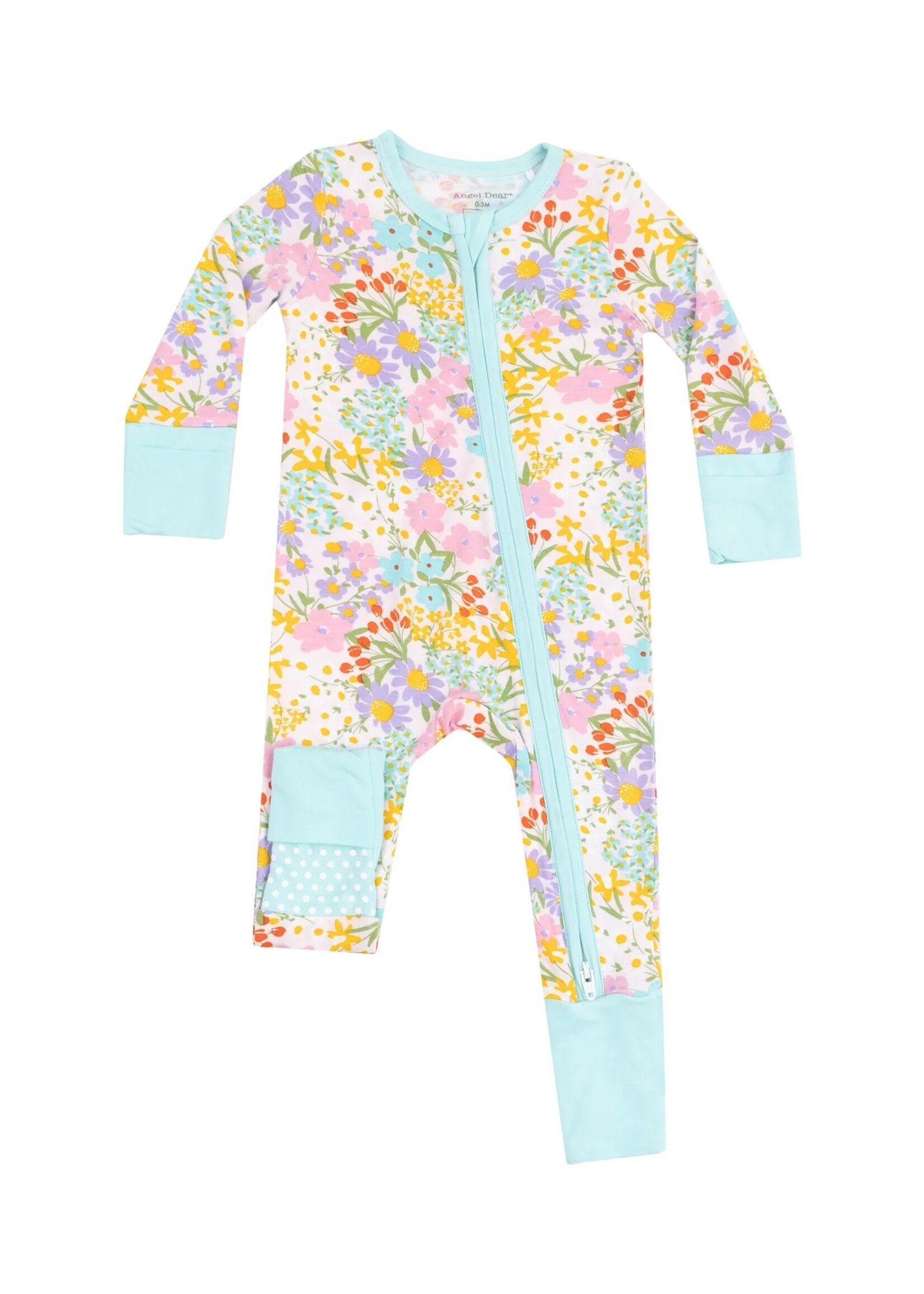 Angel Dear Amelia Floral 2 Way Zipper Romper