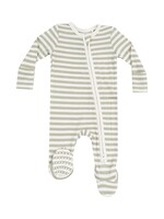 Angel Dear Stripe Sage 2 Way Zipper Footie