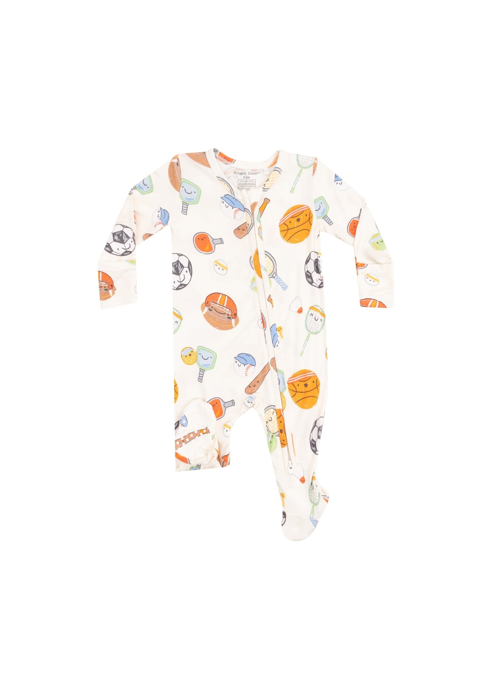 Angel Dear Sports Ball Friends 2 Way Zipper Footie