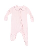 Angel Dear Solid Classic Peter Pan 2 Way Zipper Footie Pink