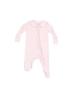 Angel Dear Solid Classic Peter Pan 2 Way Zipper Footie Pink