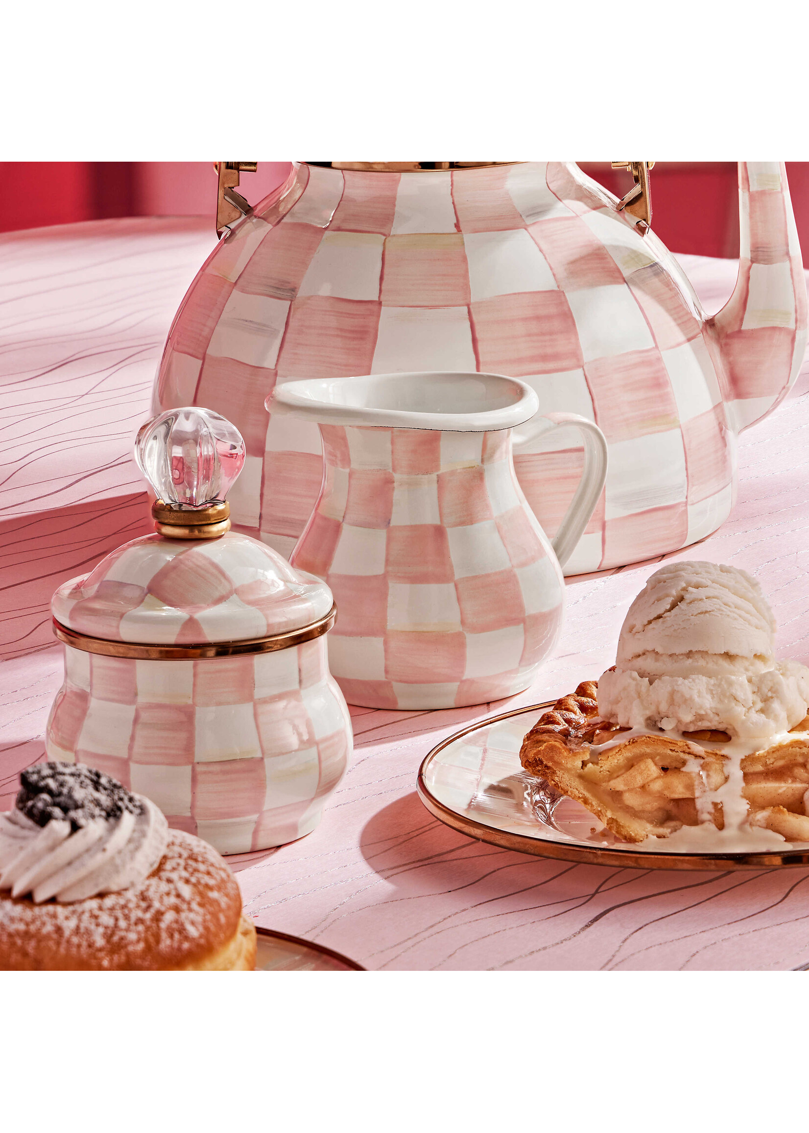 Mackenzie-Childs Rosy Check Creamer