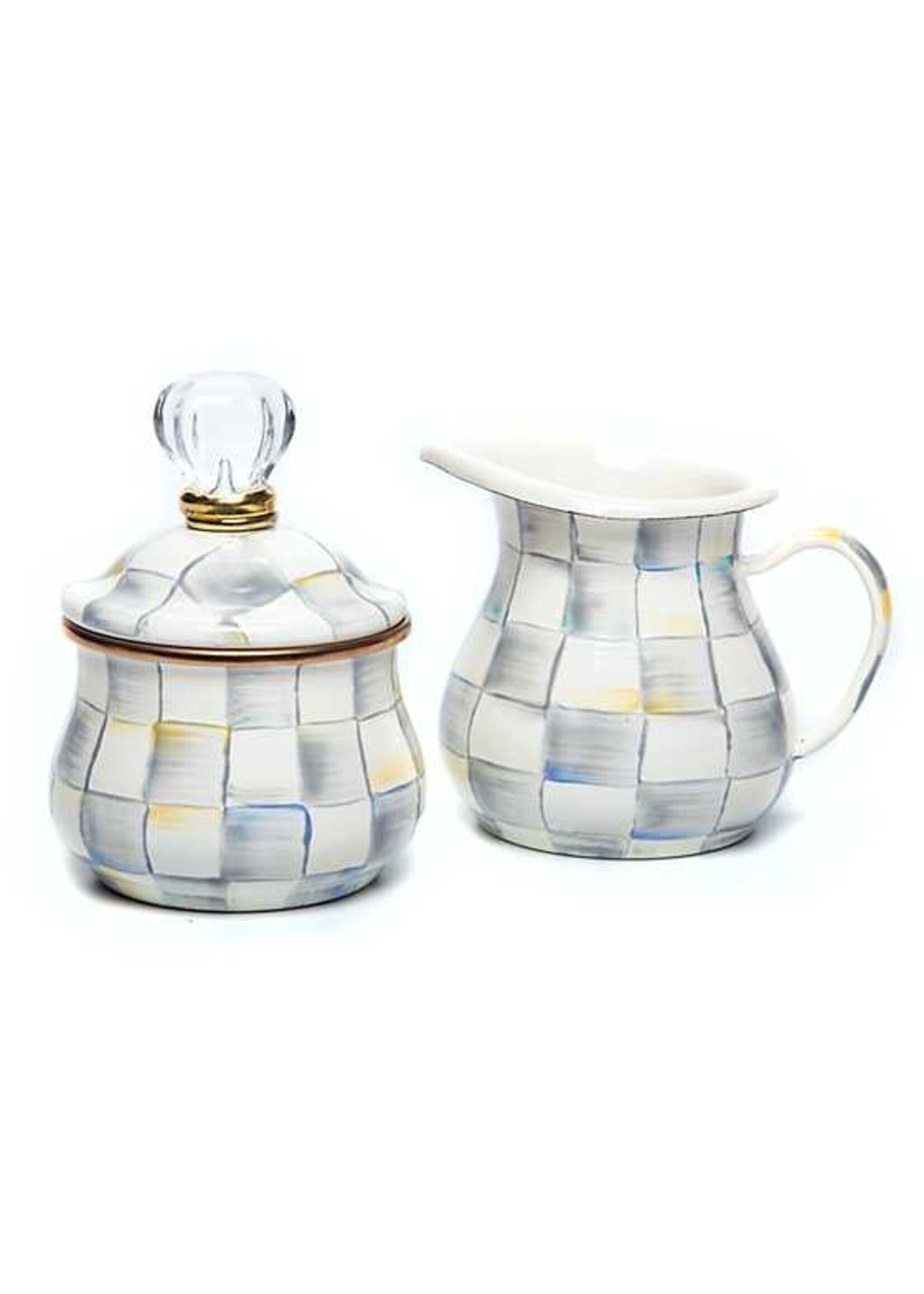 Mackenzie-Childs Sterling Check Creamer