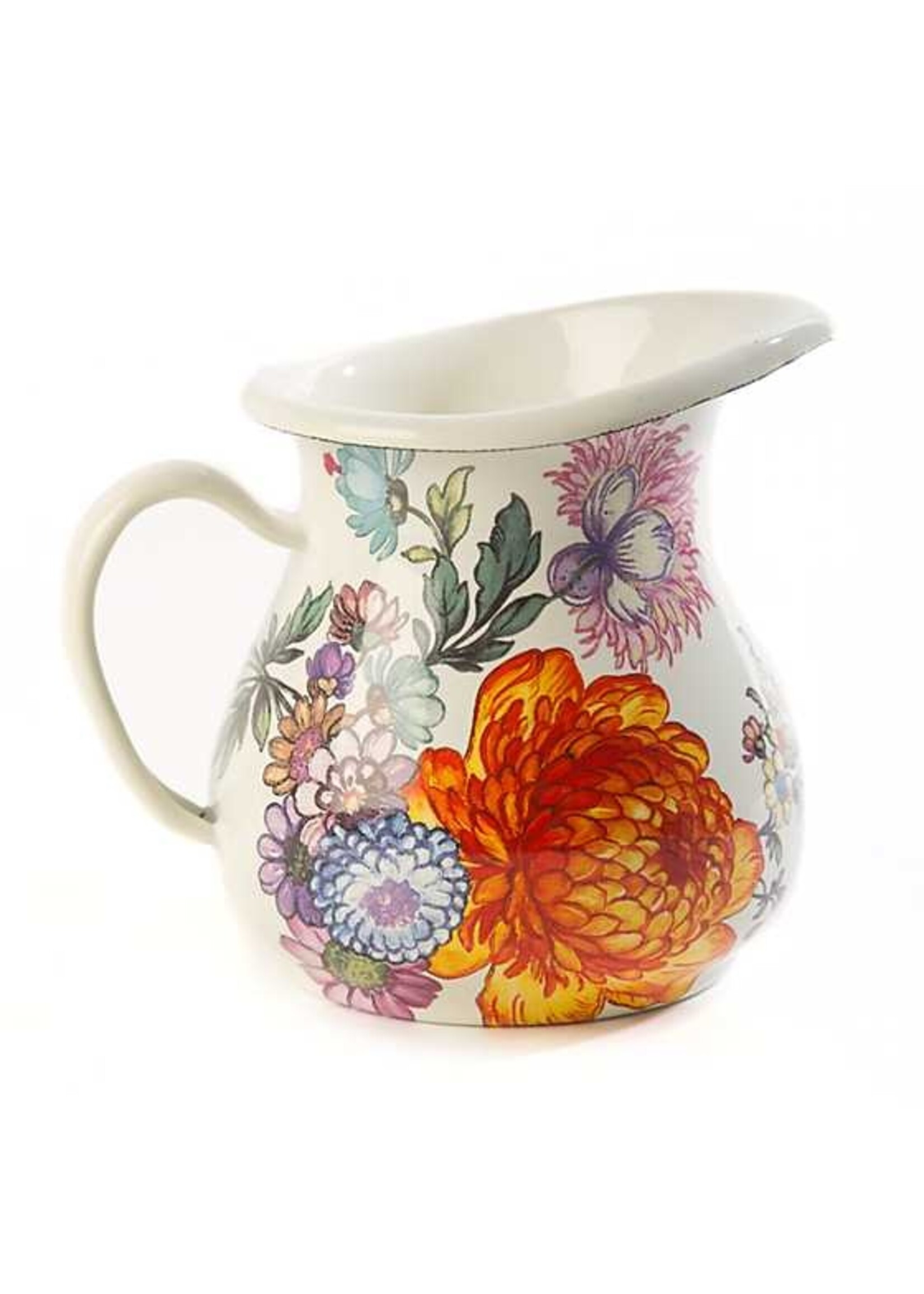 Mackenzie-Childs White Flower Market Creamer