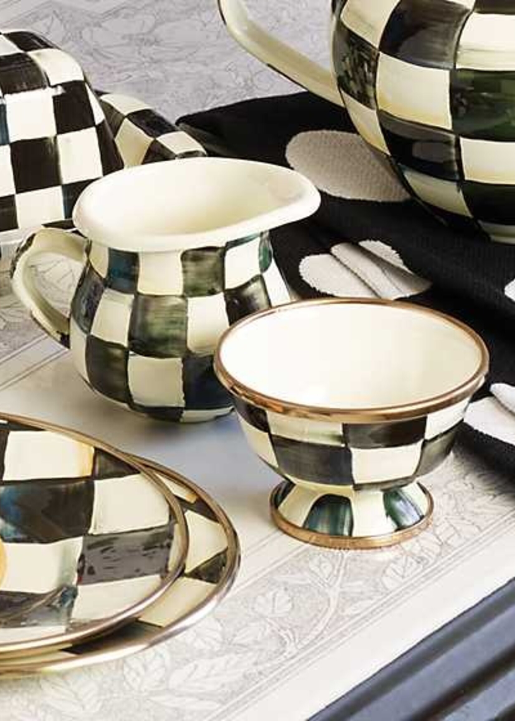 Mackenzie-Childs Courtly Check Little Creamer