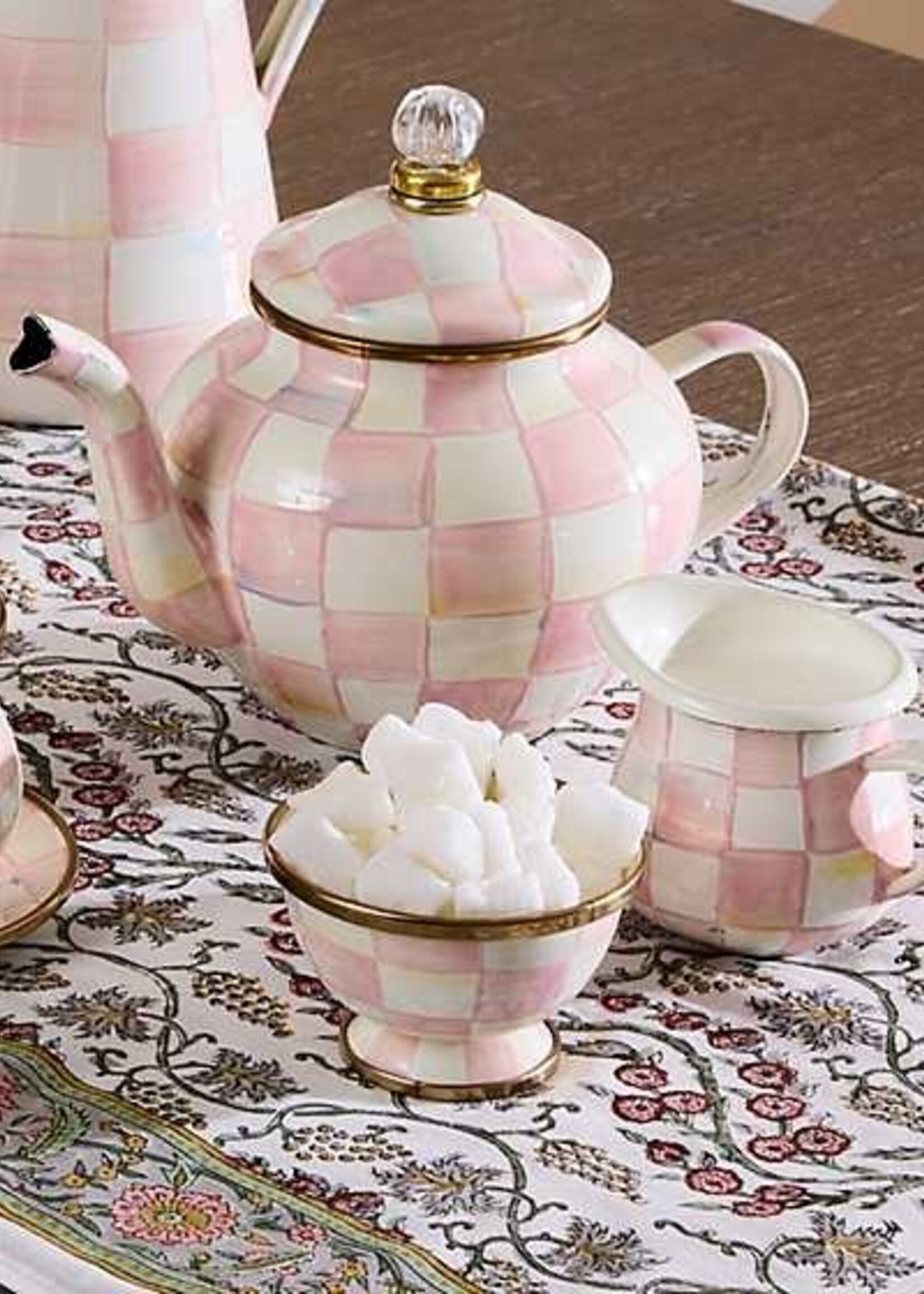 Mackenzie-Childs Rosy Check Little Creamer