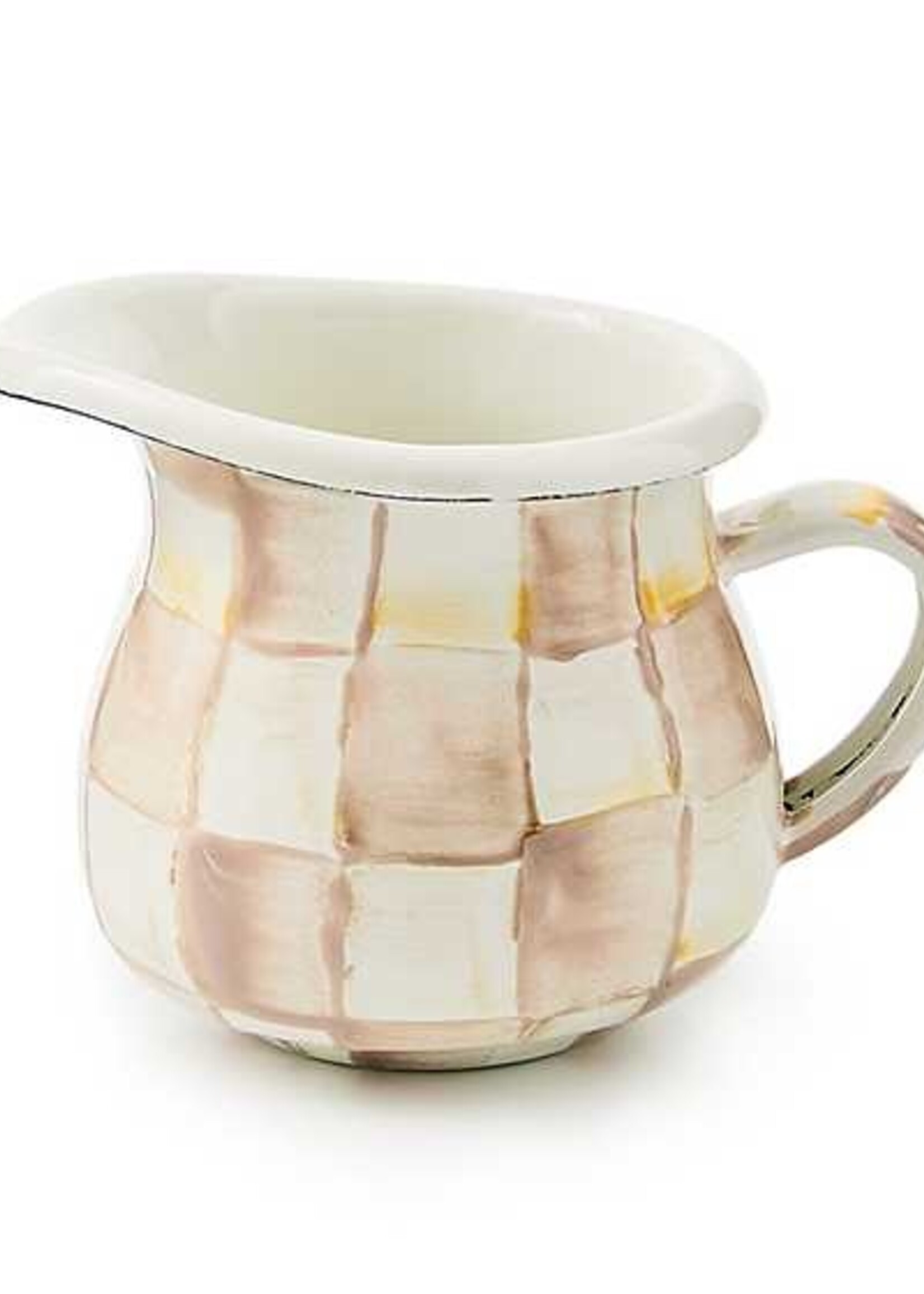 Mackenzie-Childs Mocha Check Little Creamer