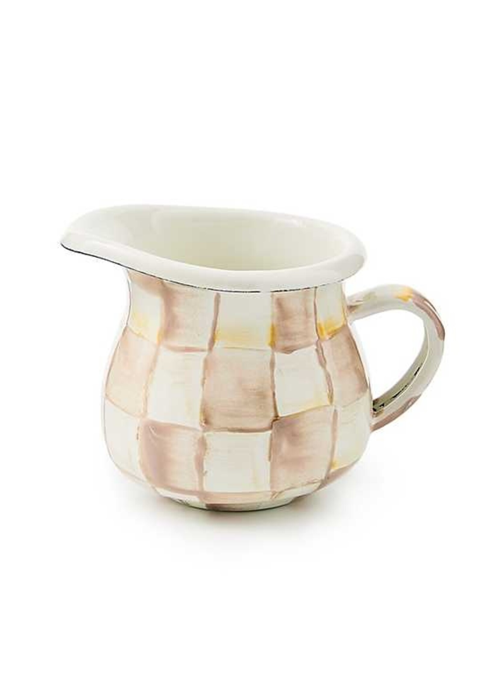 Mackenzie-Childs Mocha Check Little Creamer