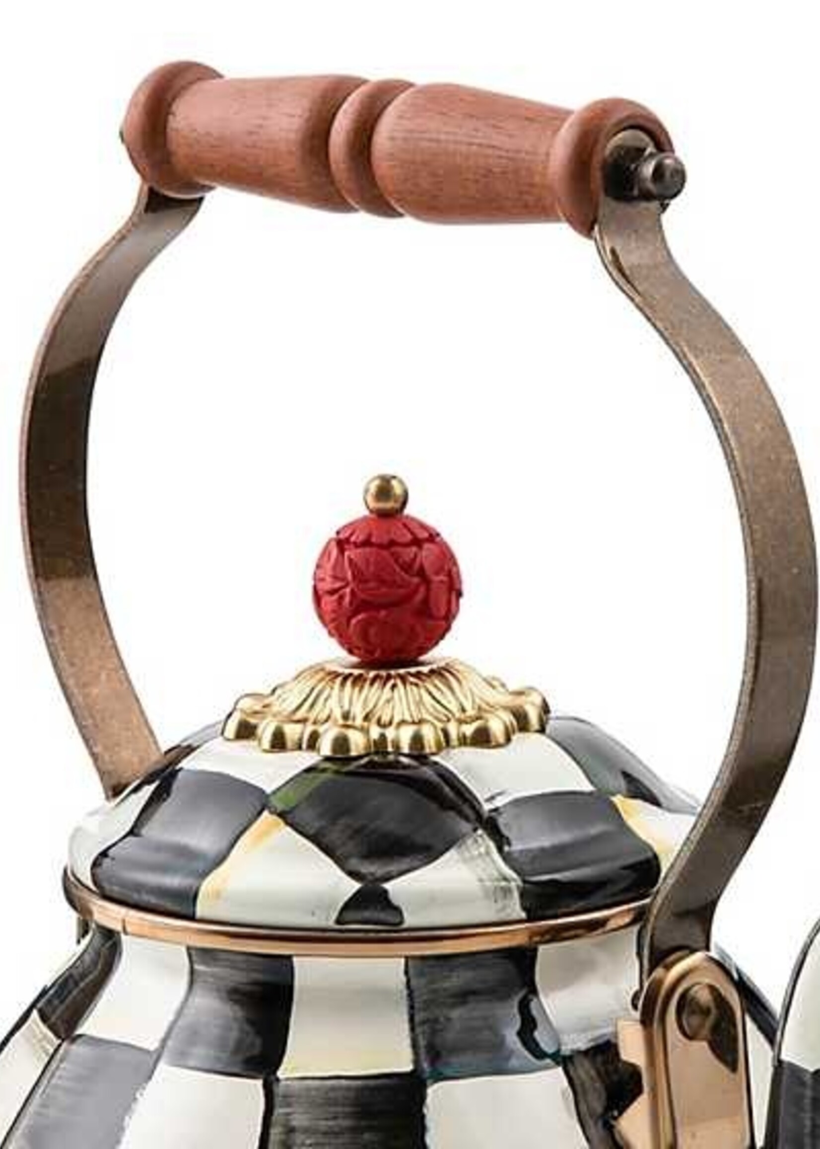Mackenzie-Childs Courtly Check 2 Quart Tea Kettle