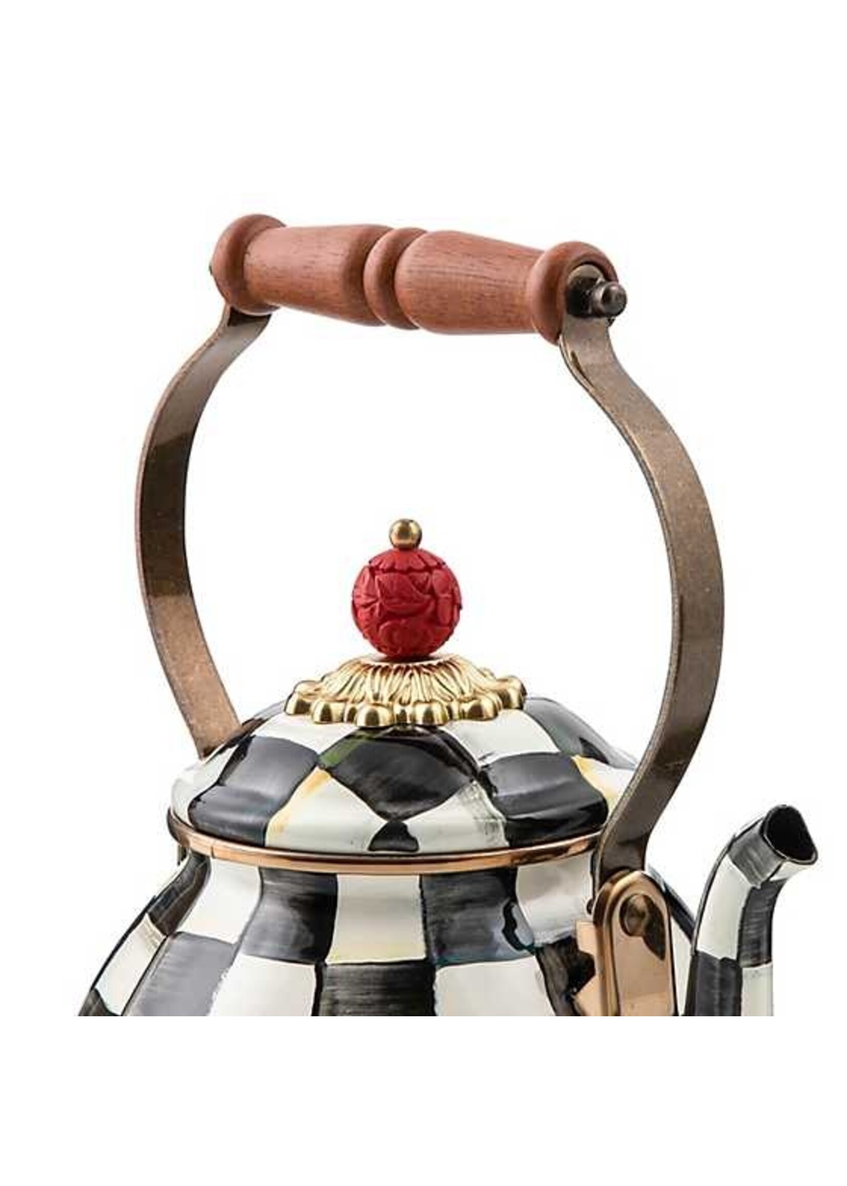 Mackenzie-Childs Courtly Check 2 Quart Tea Kettle