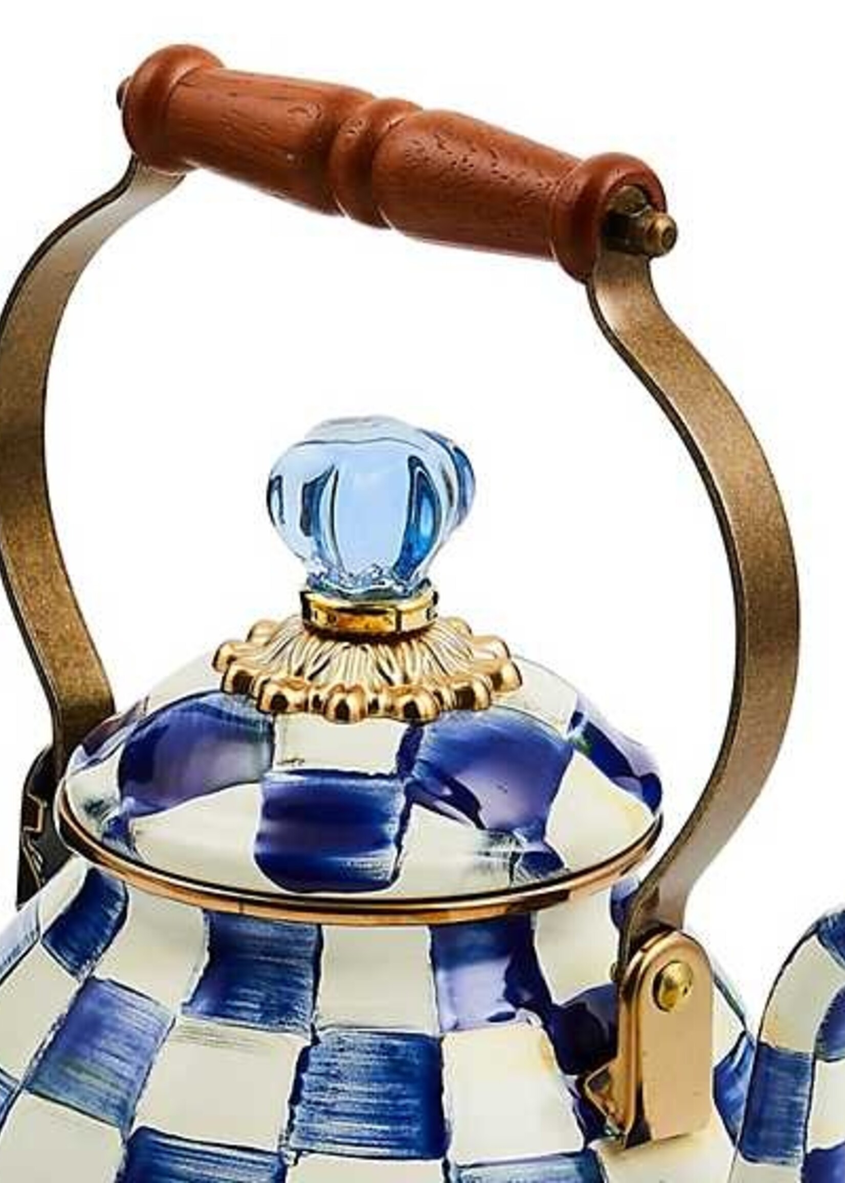Mackenzie-Childs Royal Check 2 Quart Tea Kettle