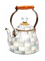 Mackenzie-Childs Sterling Check 2 Quart Tea Kettle
