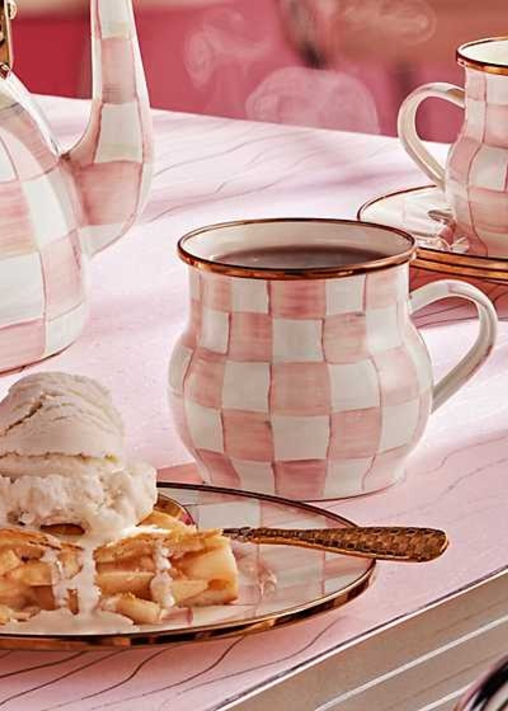 Mackenzie-Childs Rosy Check Mug