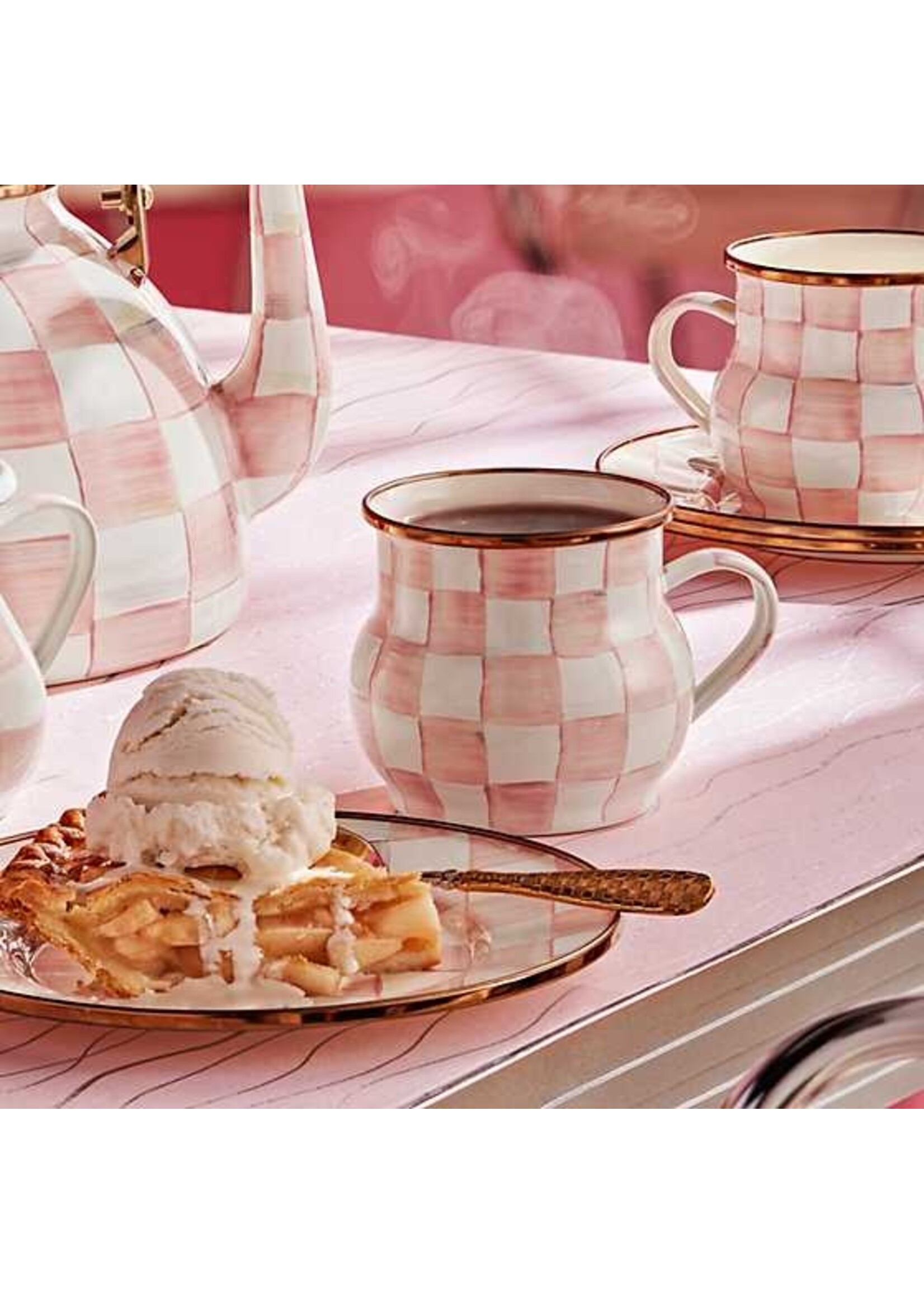 Mackenzie-Childs Rosy Check Mug