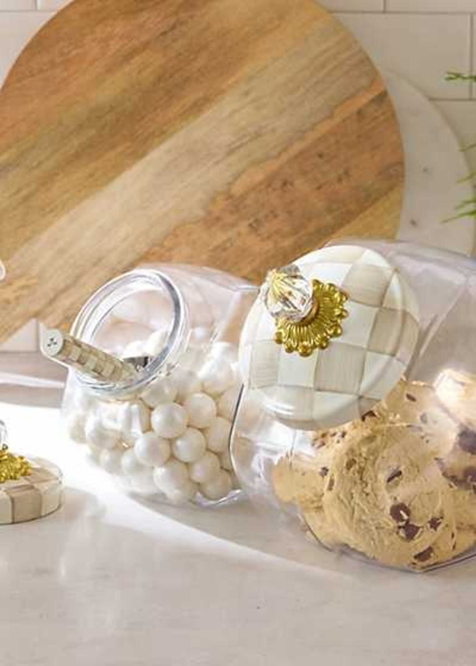 Mackenzie-Childs Sweets Jar with Mocha Check Lid