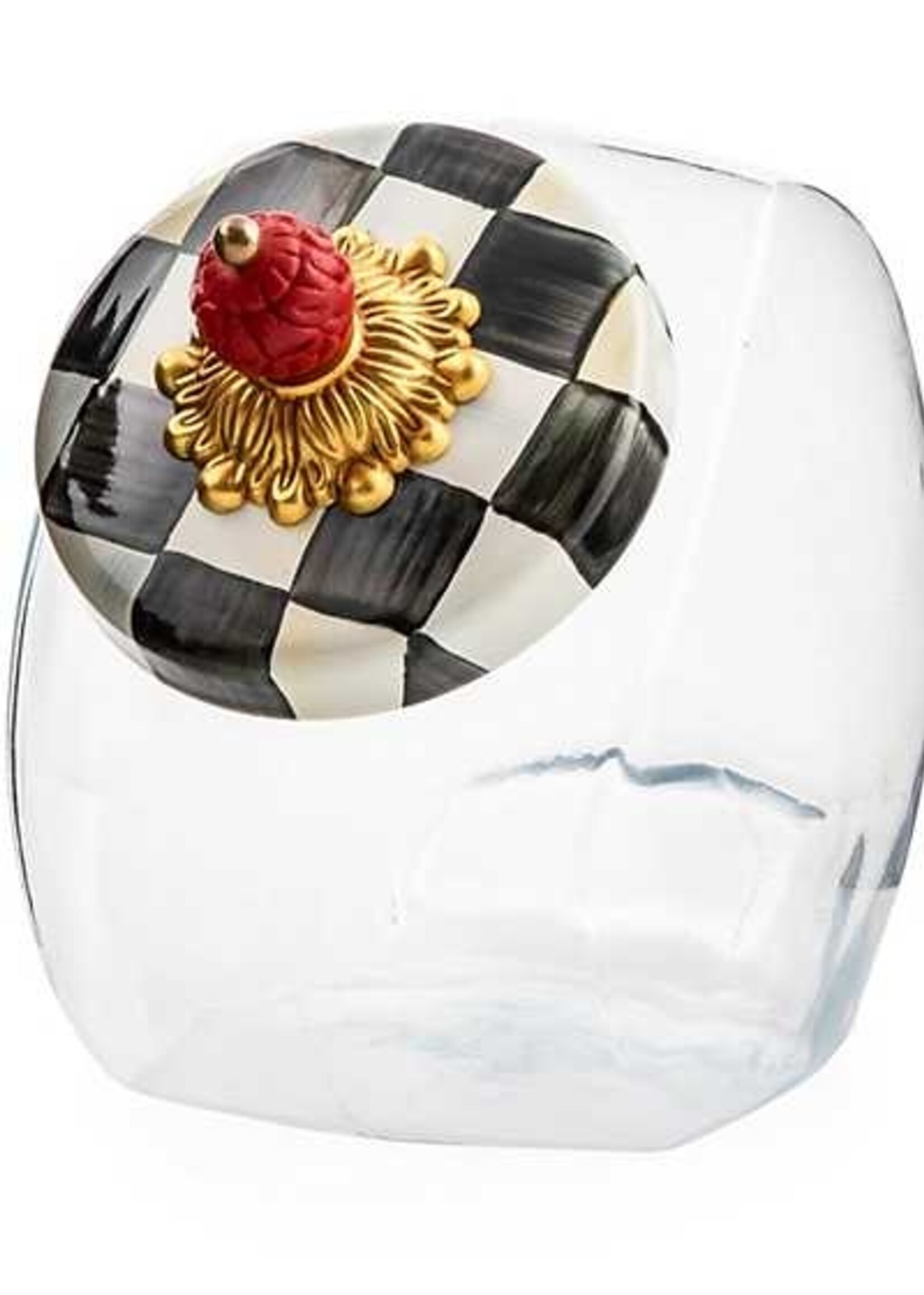 Mackenzie-Childs Sweets Jar with Courtly Check Enamel Lid