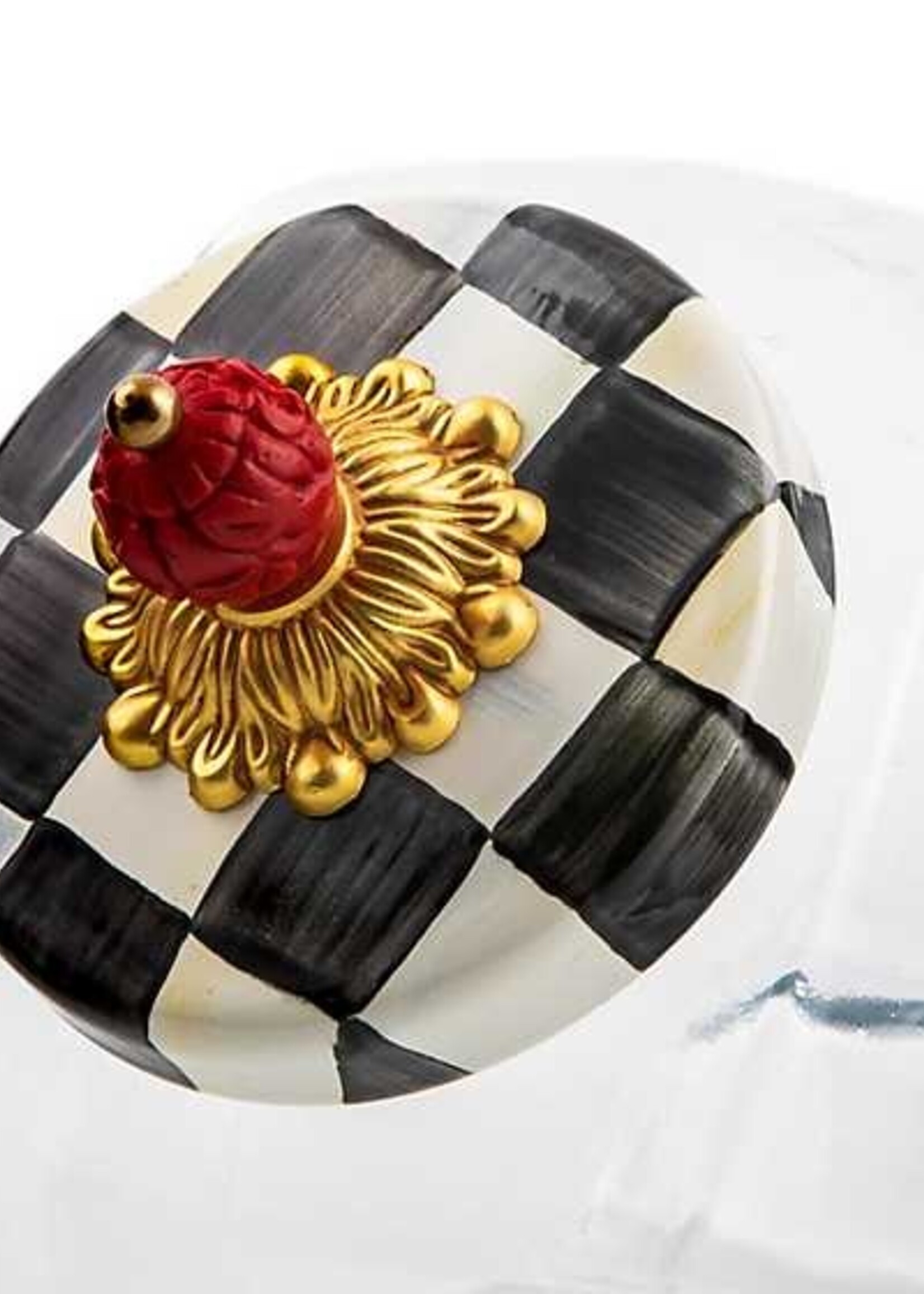 Mackenzie-Childs Sweets Jar with Courtly Check Enamel Lid