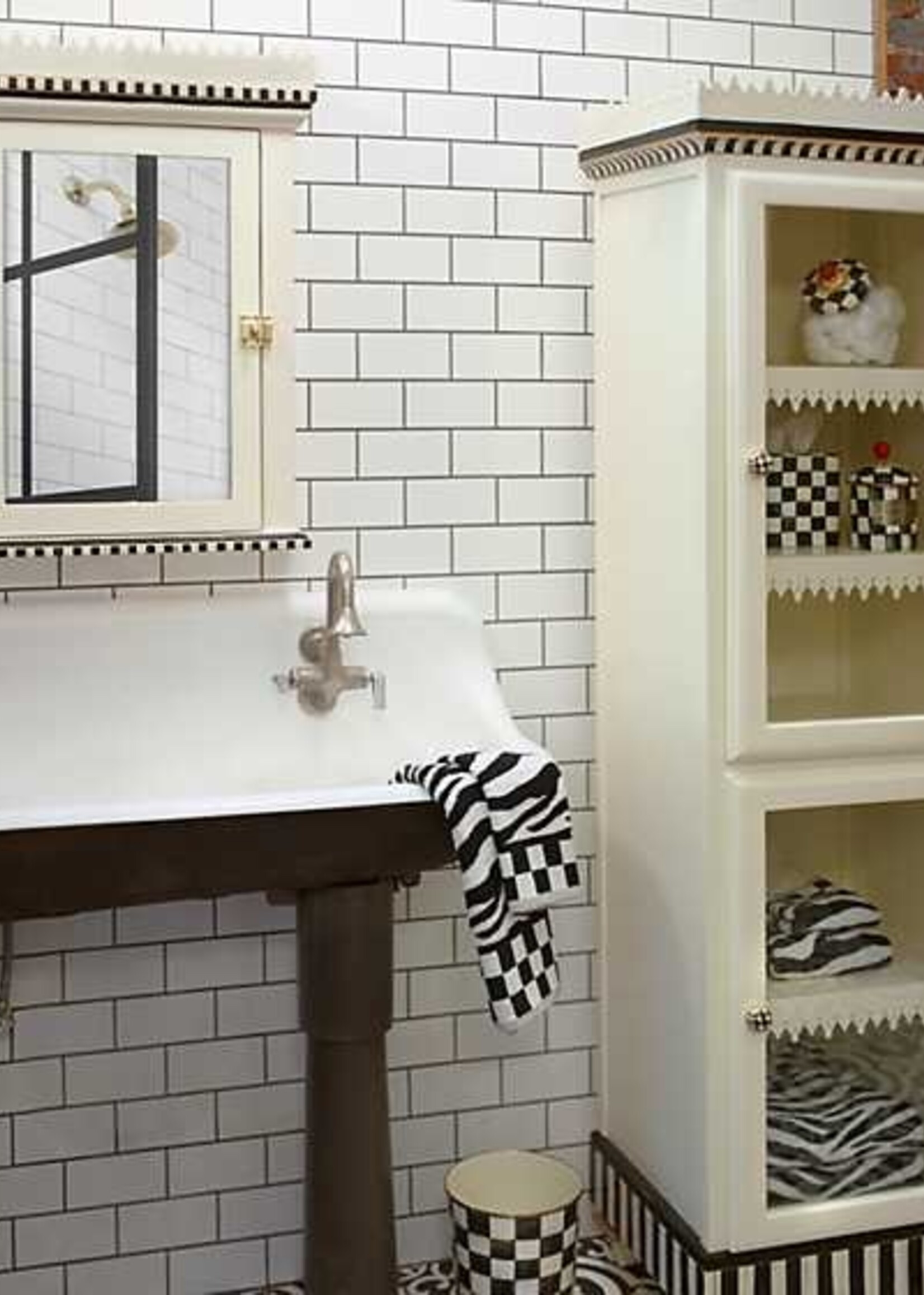 Mackenzie-Childs Sweets Jar with Courtly Check Enamel Lid