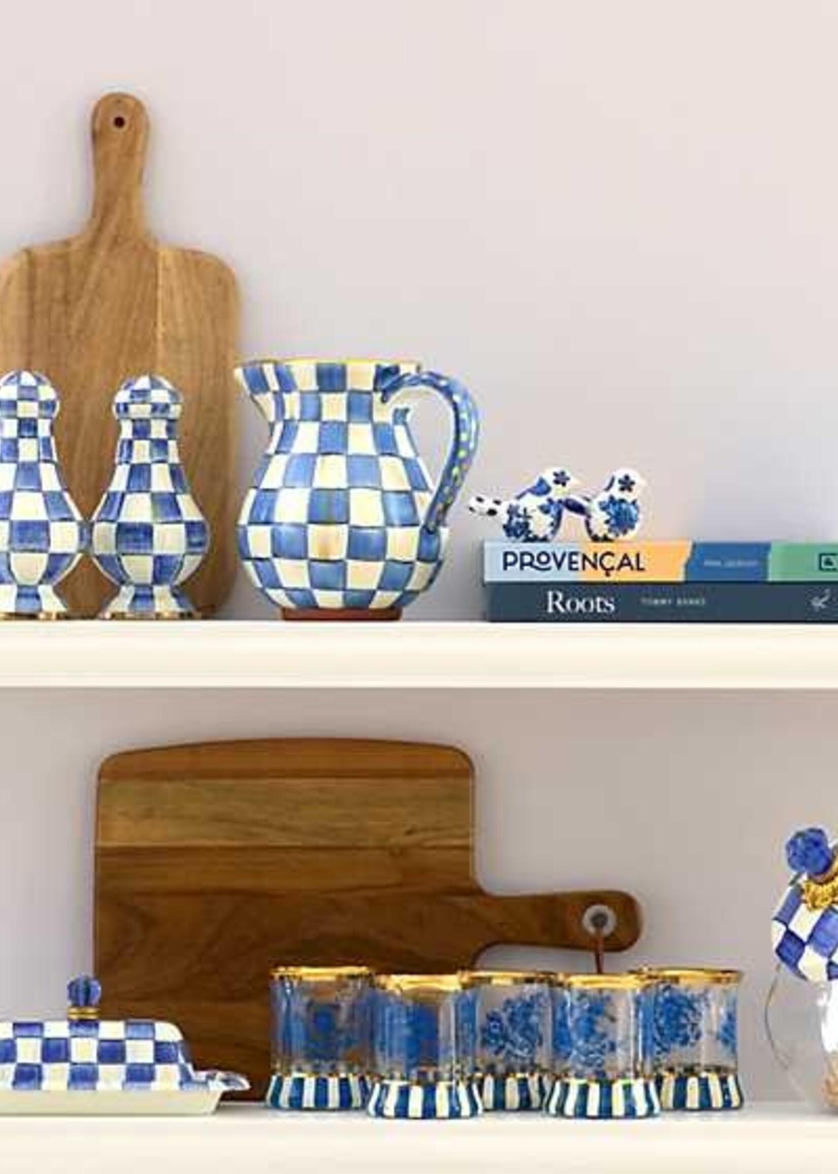 Mackenzie-Childs Sweets Jar with Royal Check Lid