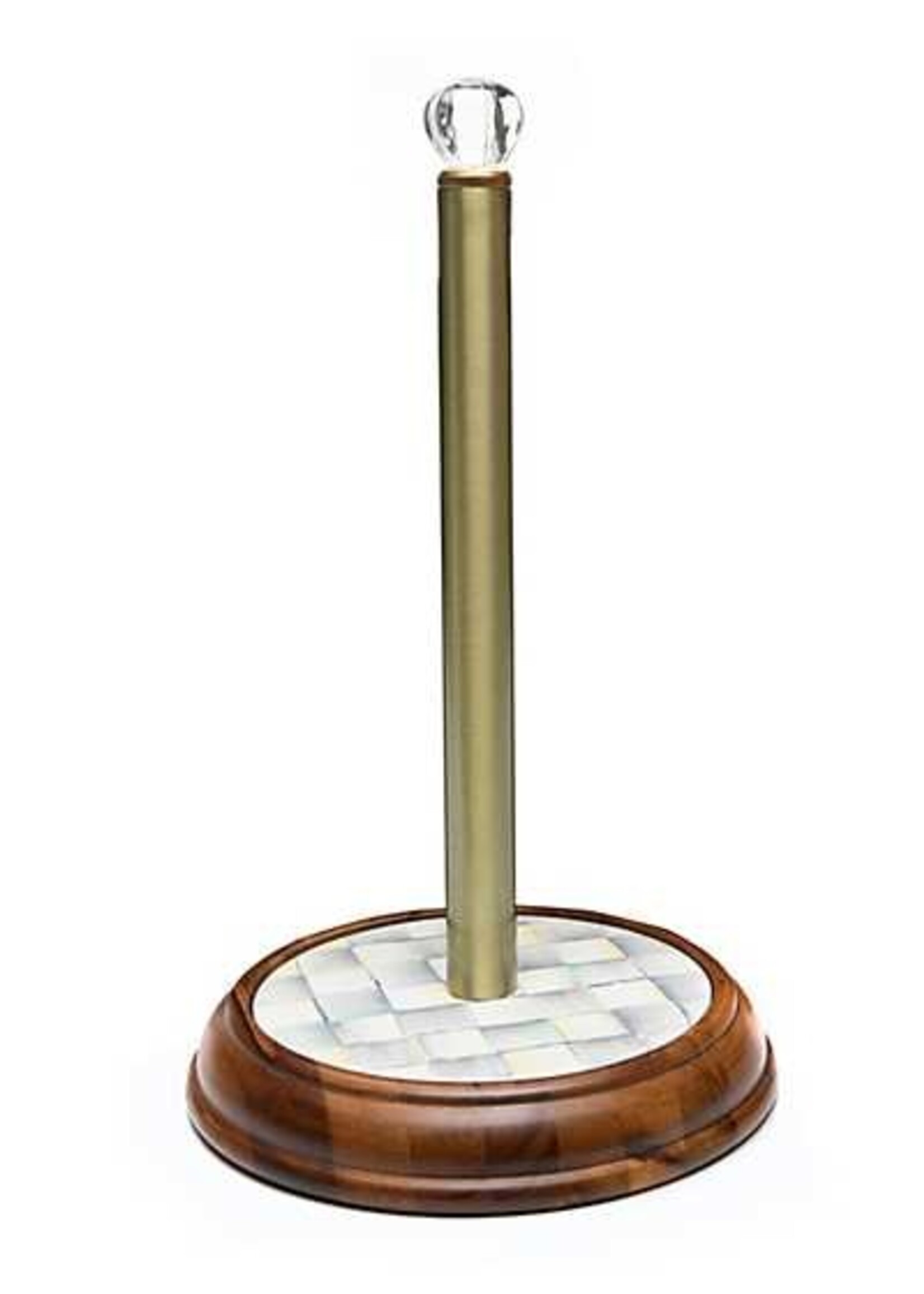 Mackenzie-Childs Sterling Check Wood Paper Towel Holder