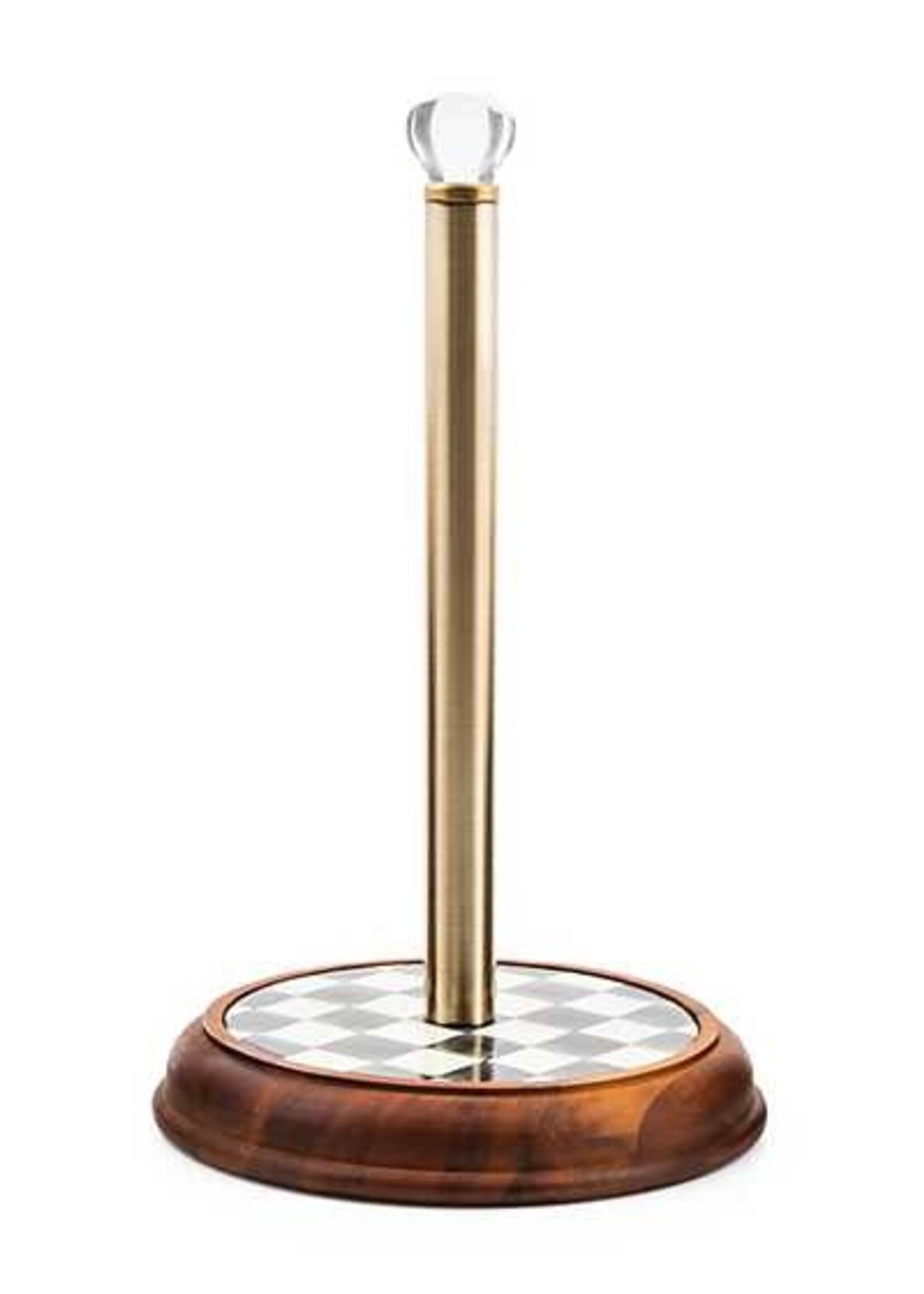 Mackenzie-Childs Courtly Check Wood Paper Towel Holder