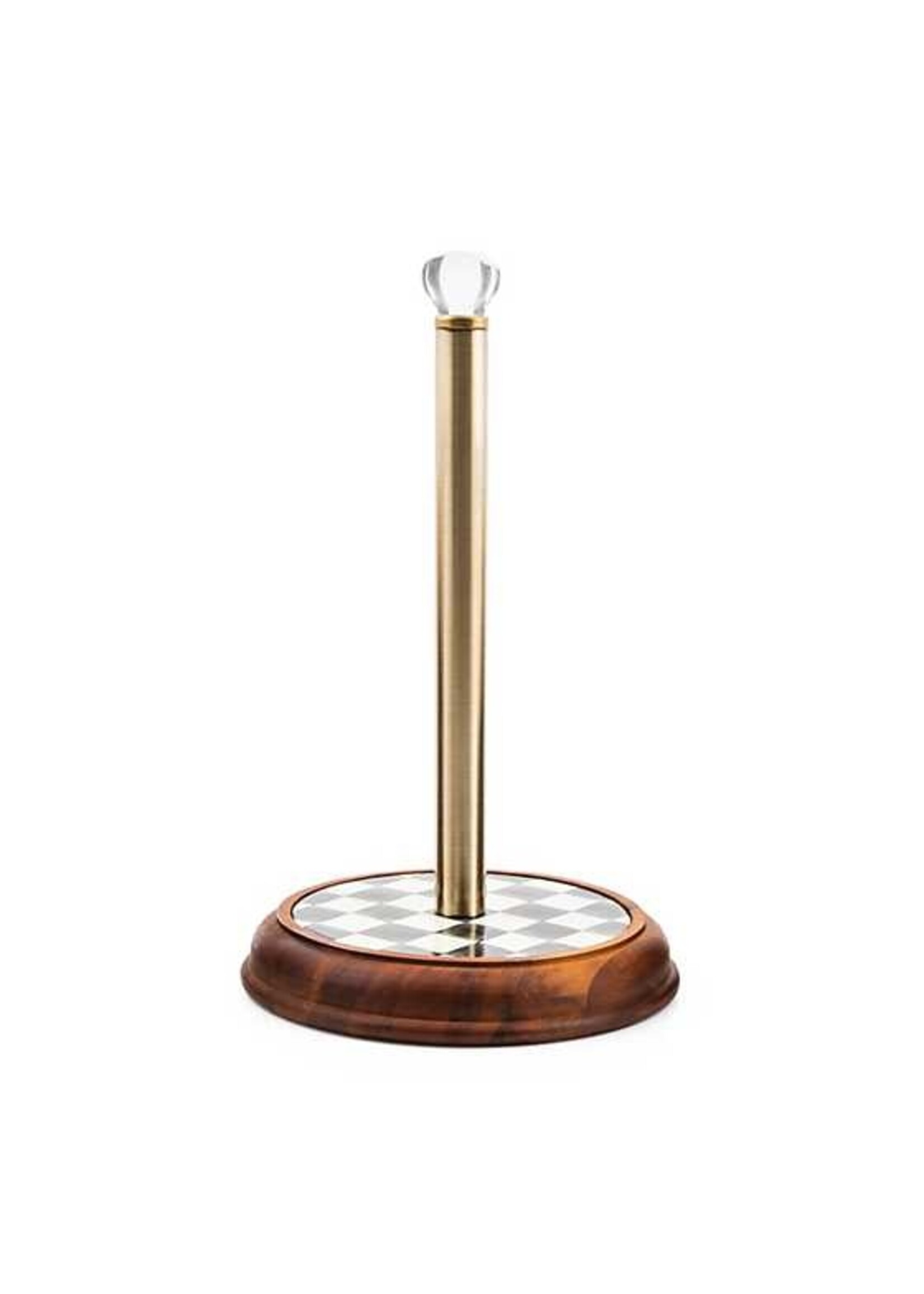 Mackenzie-Childs Courtly Check Wood Paper Towel Holder
