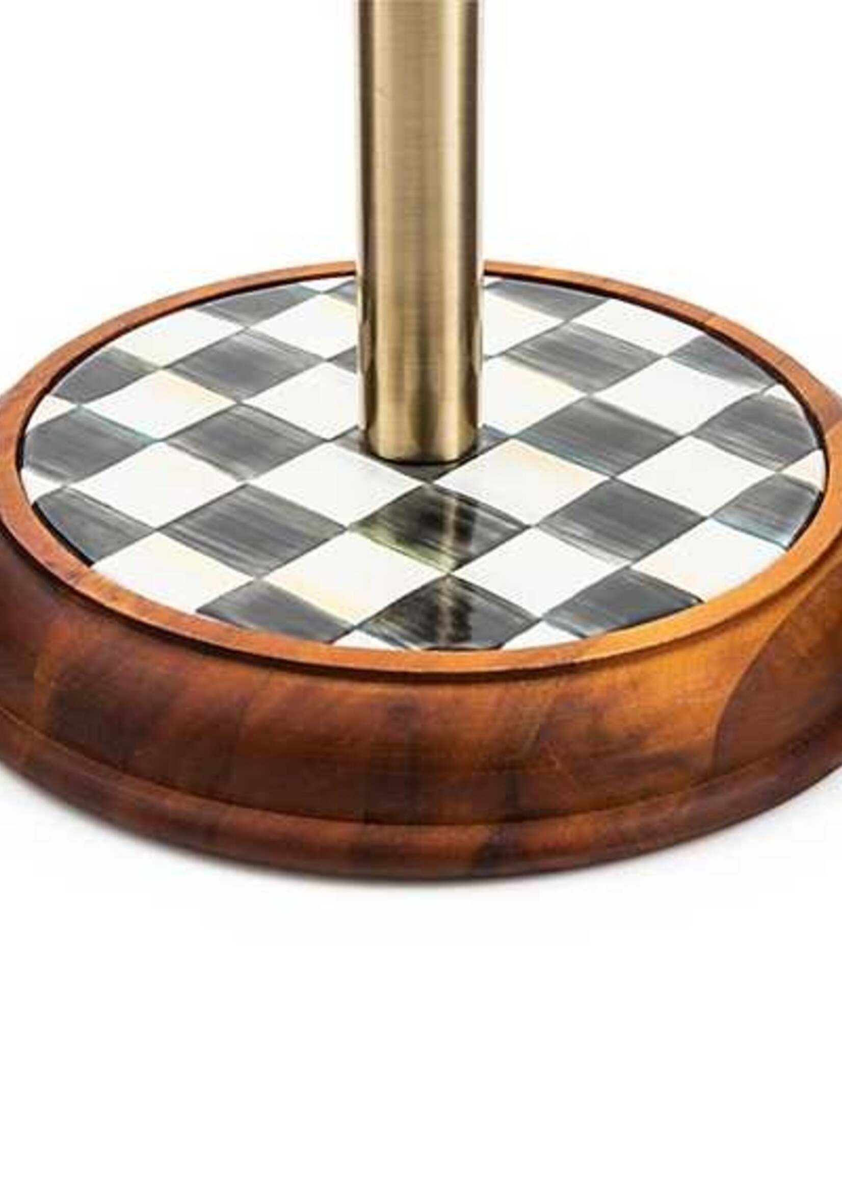 Mackenzie-Childs Courtly Check Wood Paper Towel Holder