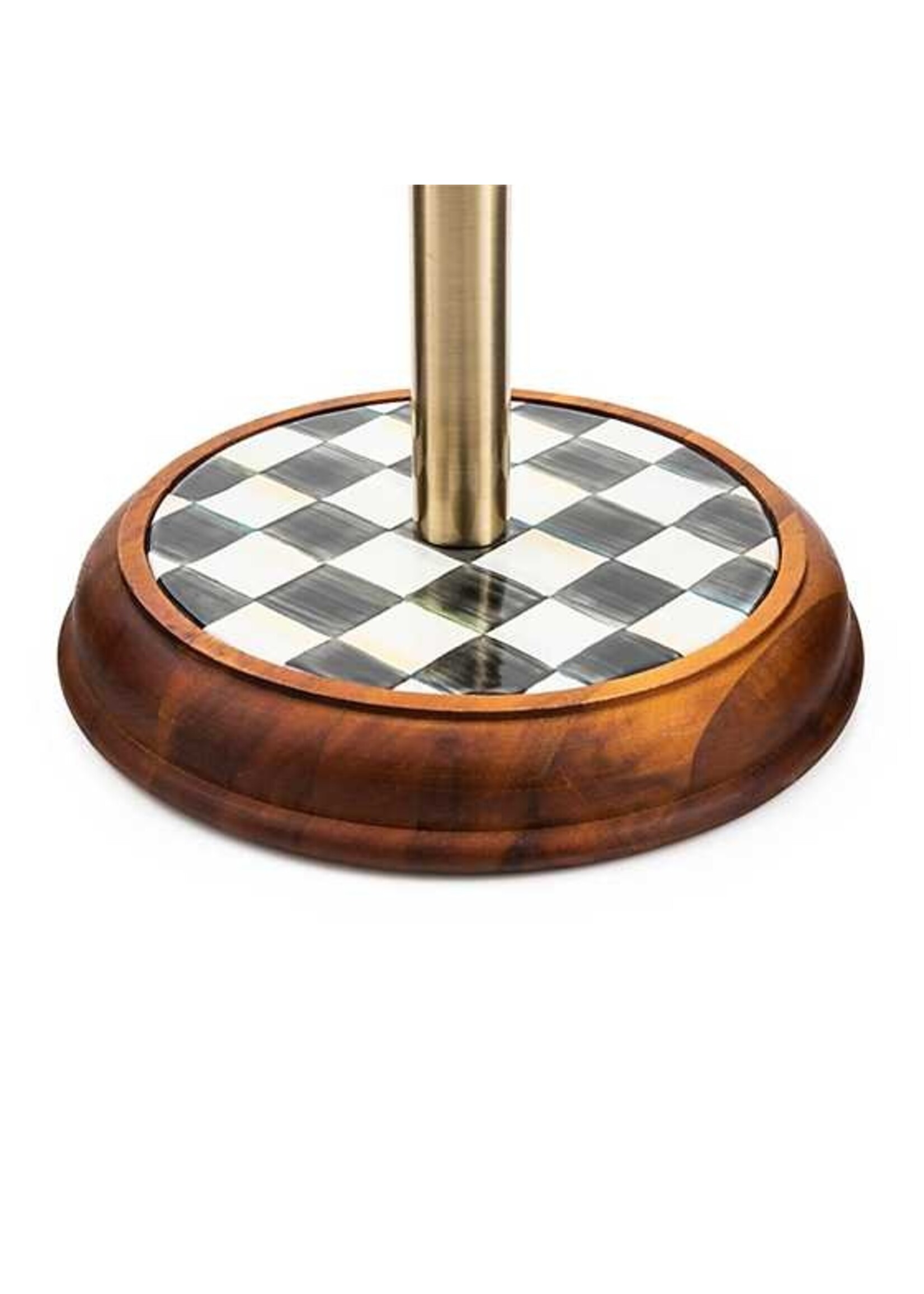 Mackenzie-Childs Courtly Check Wood Paper Towel Holder