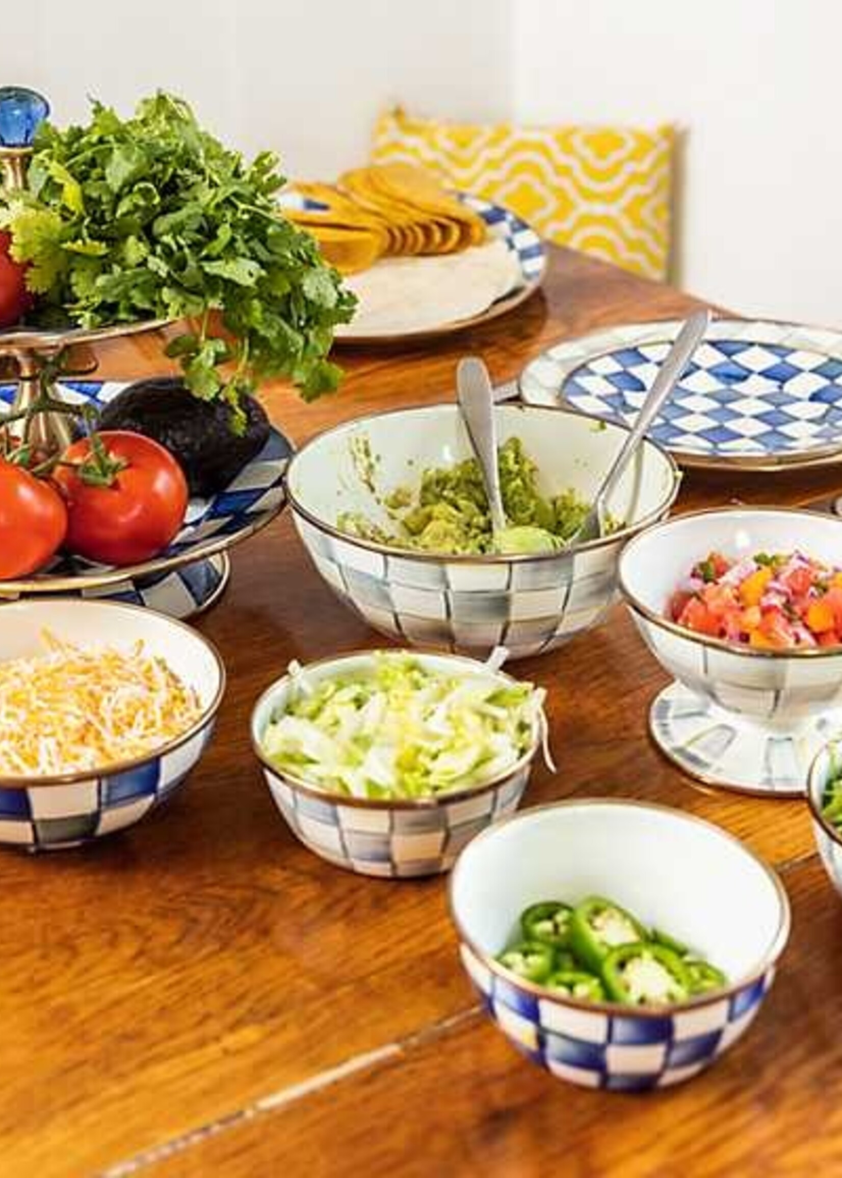 Mackenzie-Childs Sterling Check Medium Everyday Bowl