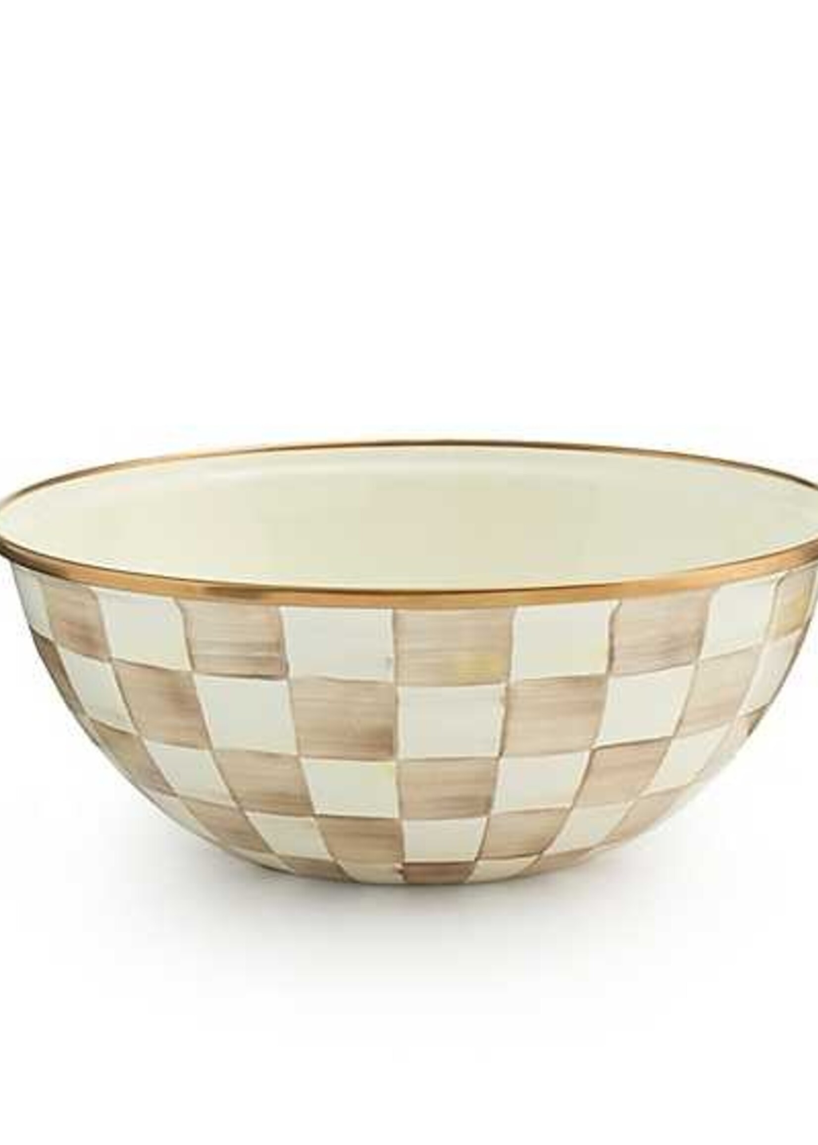 Mackenzie-Childs Mocha Check Medium Everyday Bowl