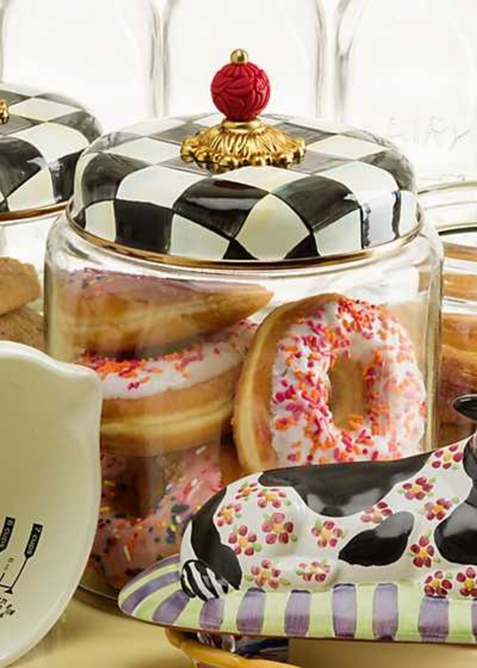 Mackenzie-Childs Courtly Check Large Kitchen Canister