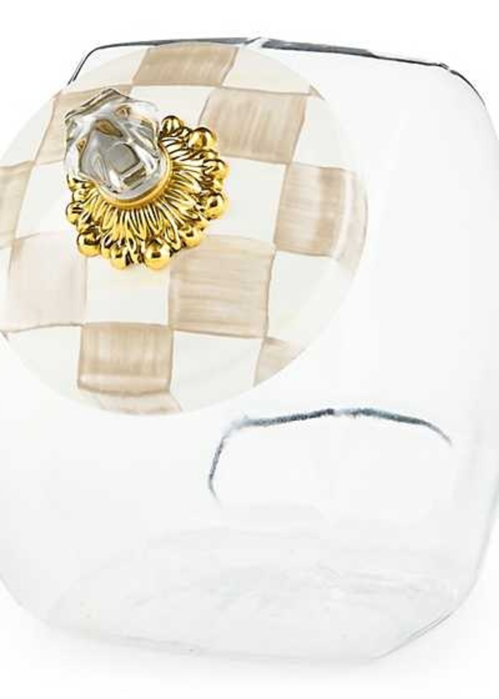 Mackenzie-Childs Cookie Jar with Mocha Check Lid