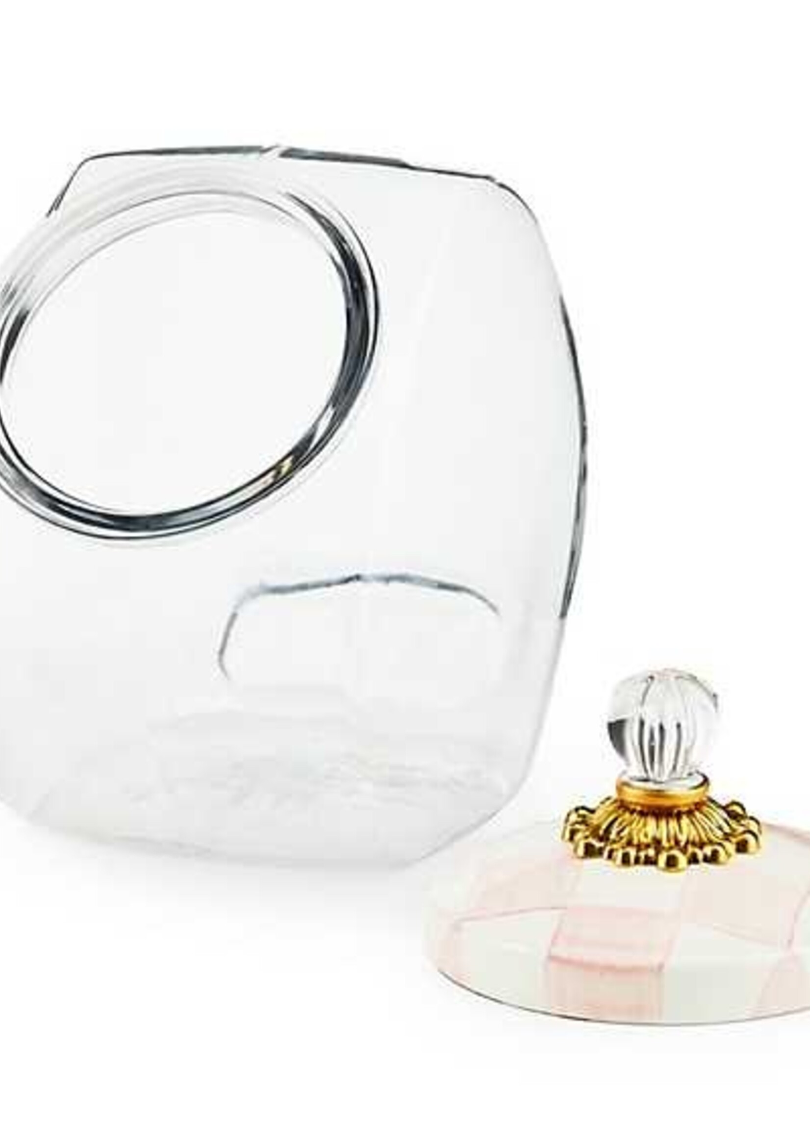 Mackenzie-Childs Cookie Jar with Rosy Check Lid