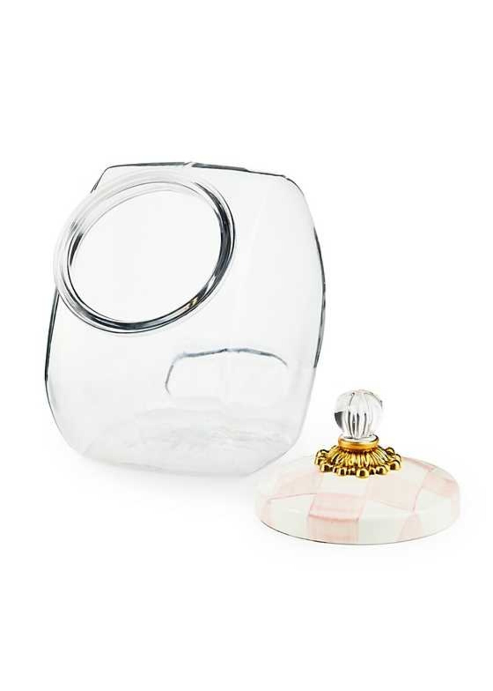 Mackenzie-Childs Cookie Jar with Rosy Check Lid