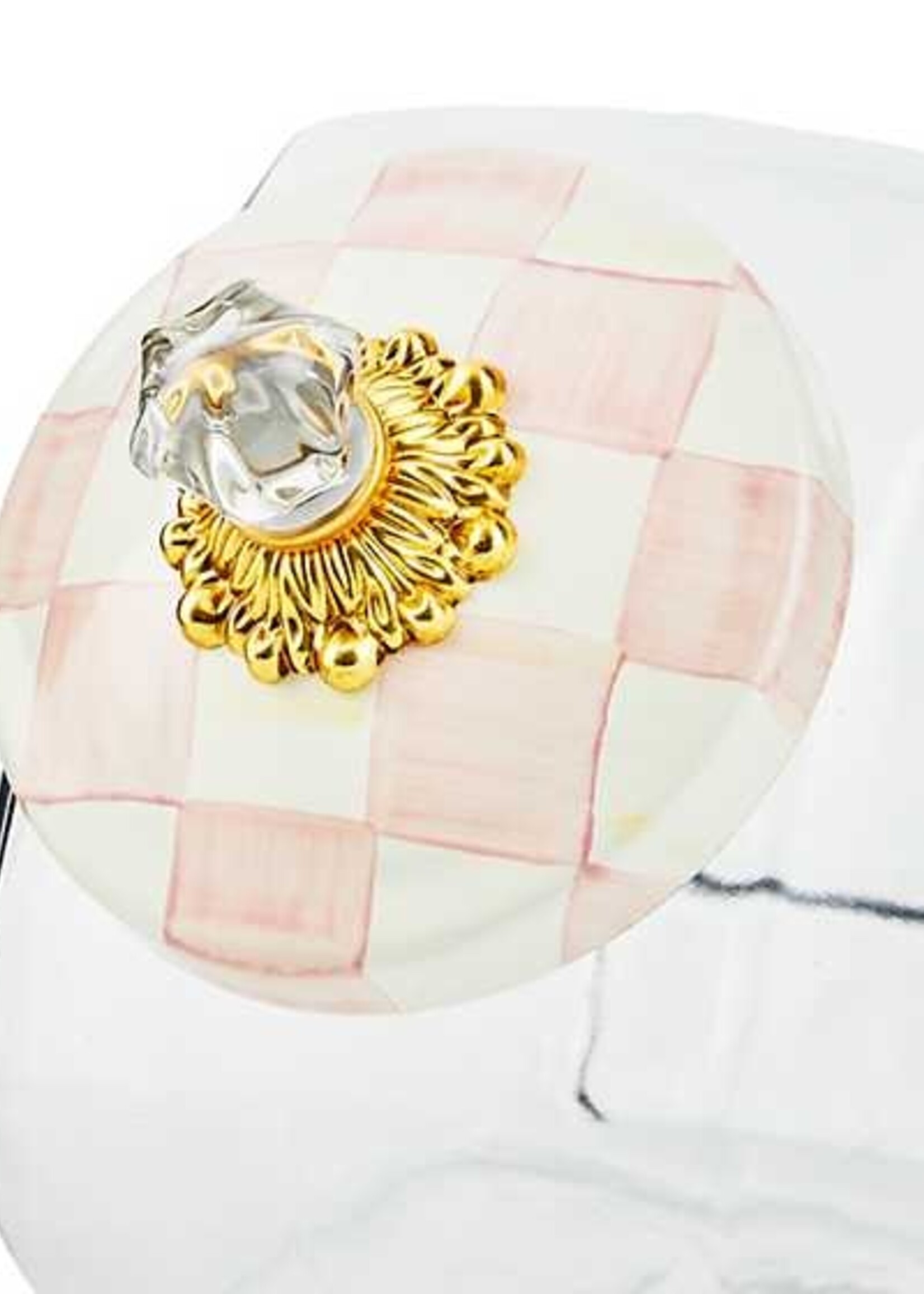 Mackenzie-Childs Cookie Jar with Rosy Check Lid