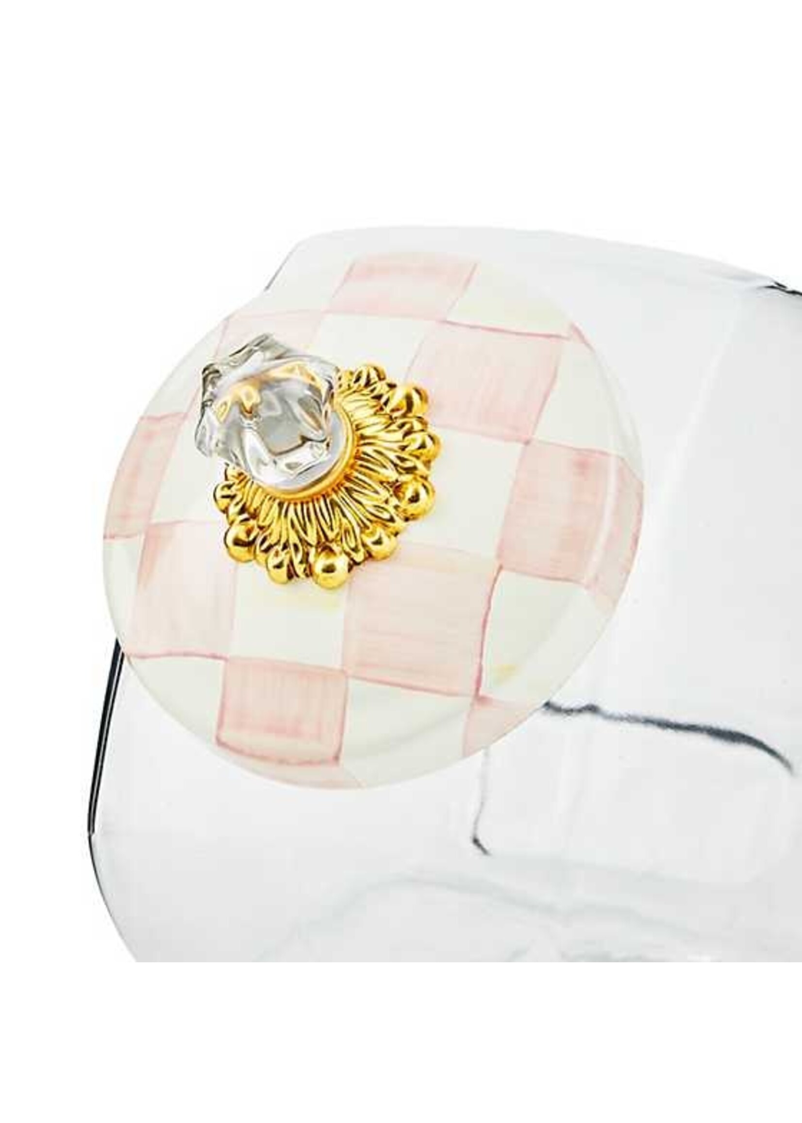Mackenzie-Childs Cookie Jar with Rosy Check Lid