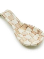 Mackenzie-Childs Mocha Check Enamel Spoon Rest