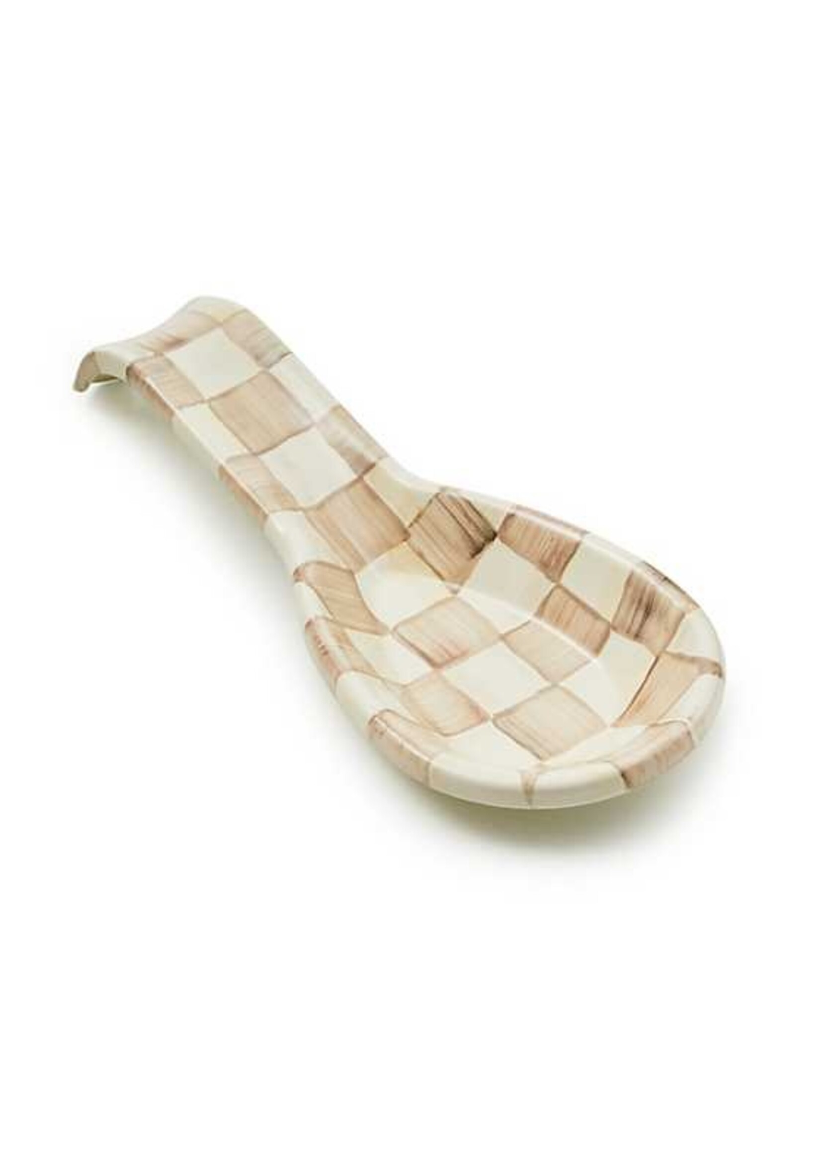 Mackenzie-Childs Mocha Check Spoon Rest