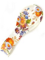 Mackenzie-Childs White Flower Market Enamel Spoon Rest