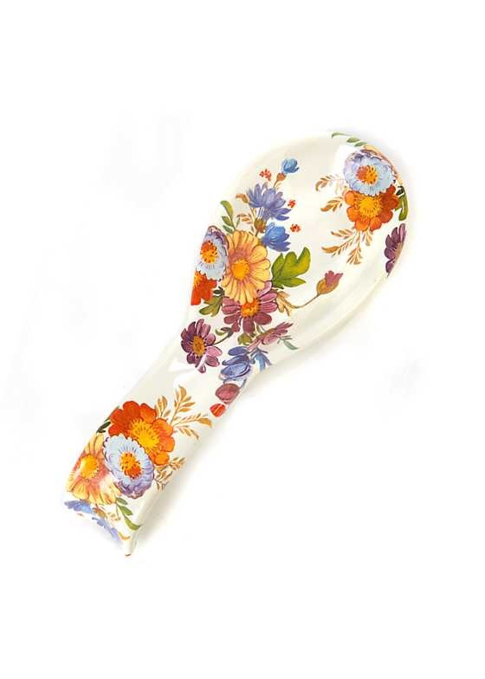 Mackenzie-Childs White Flower Market Spoon Rest