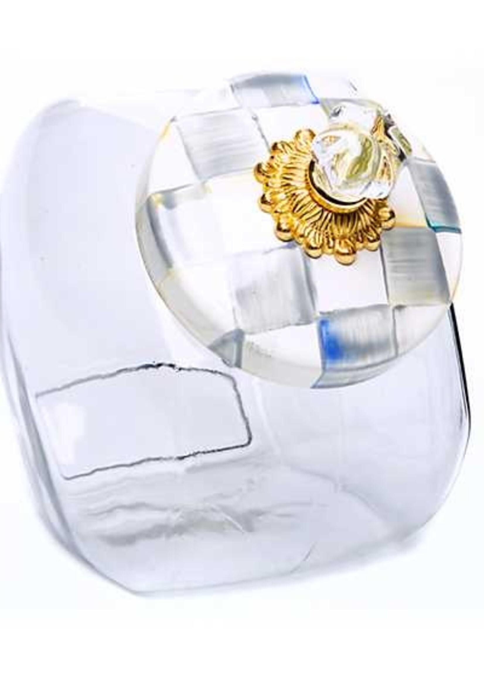 Mackenzie-Childs Cookie Jar with Sterling Check Lid